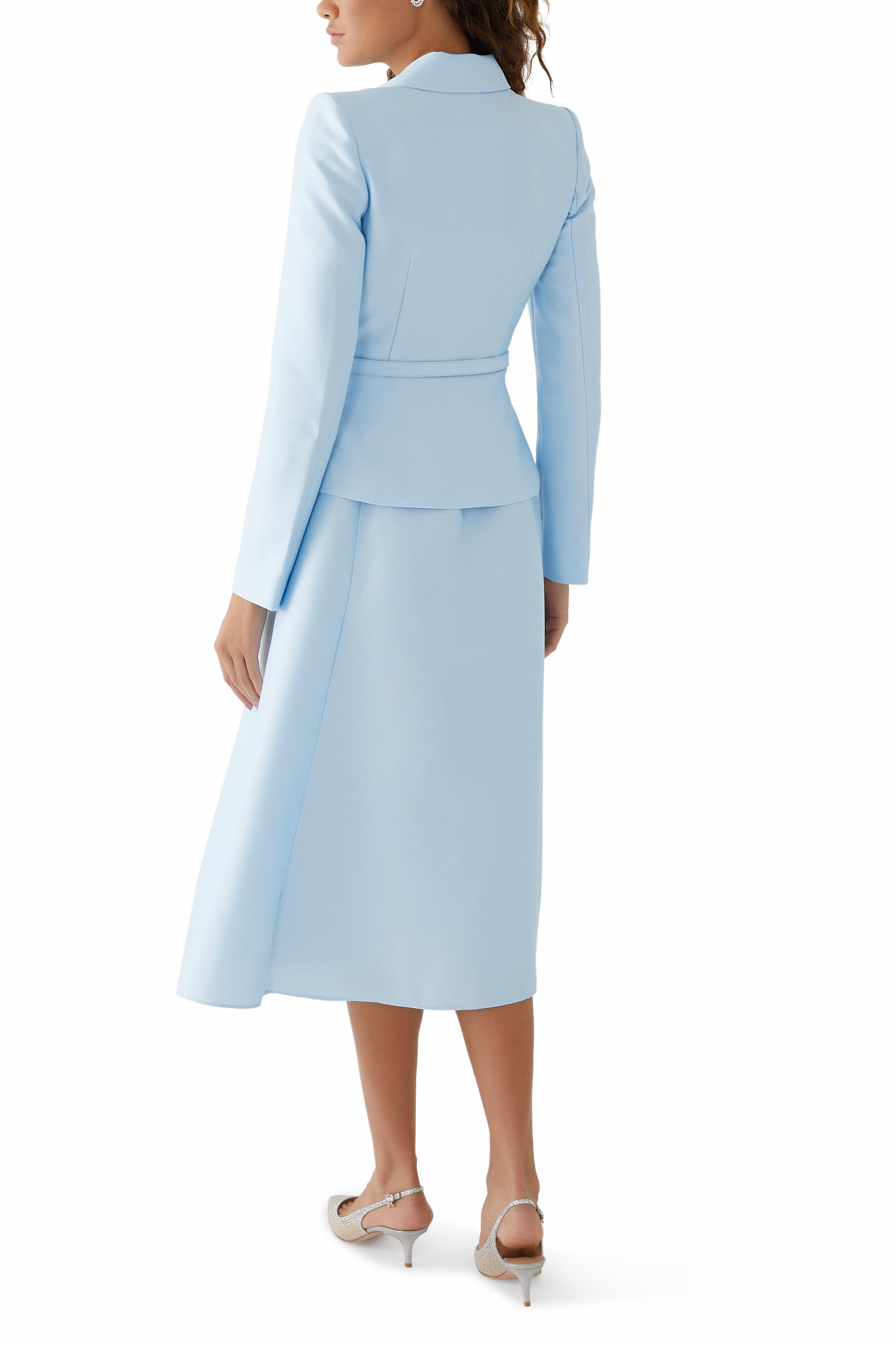 Layered Embellished Taffeta Midi Dress