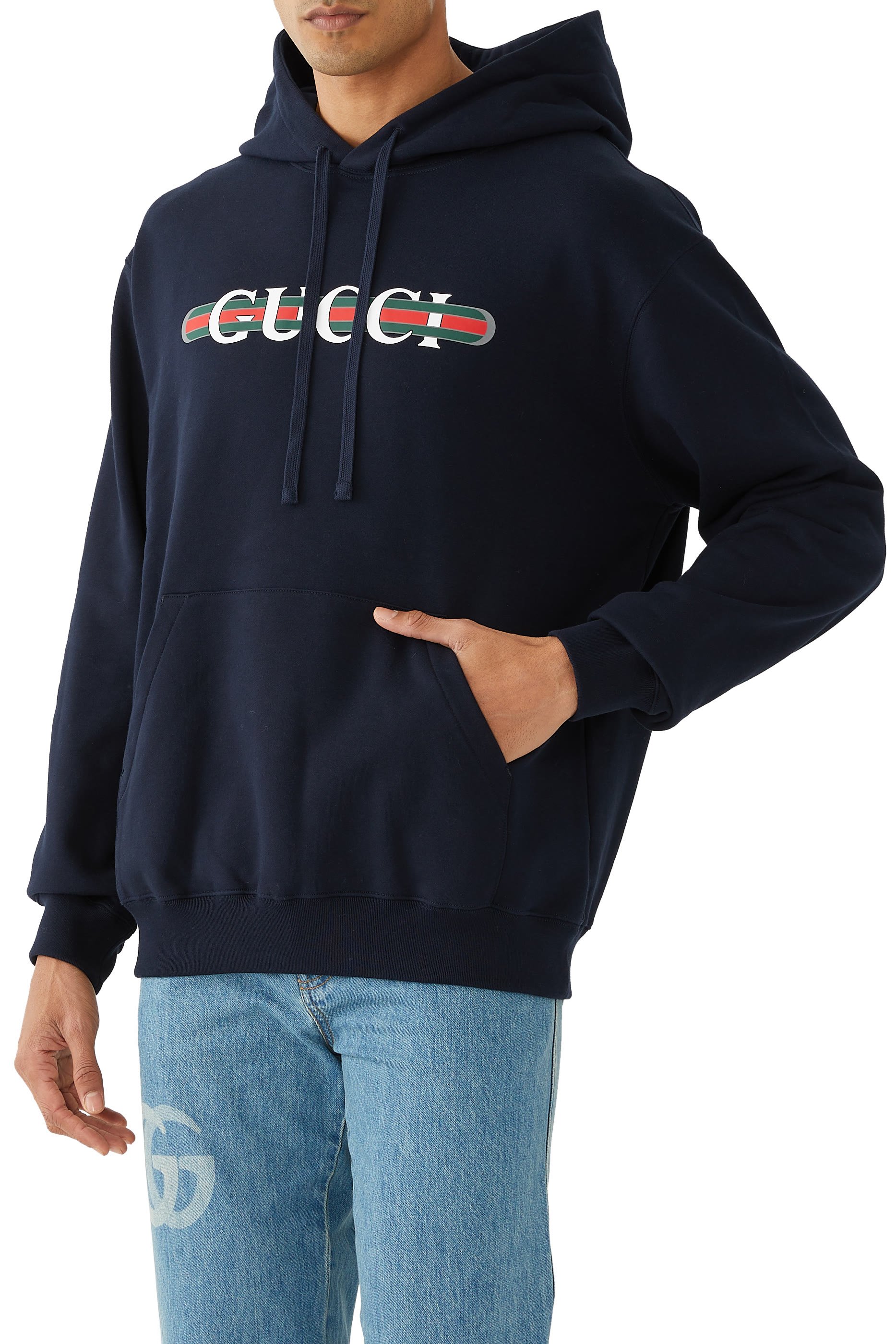 Logo Cotton Jersey Hooded Sweatshirt