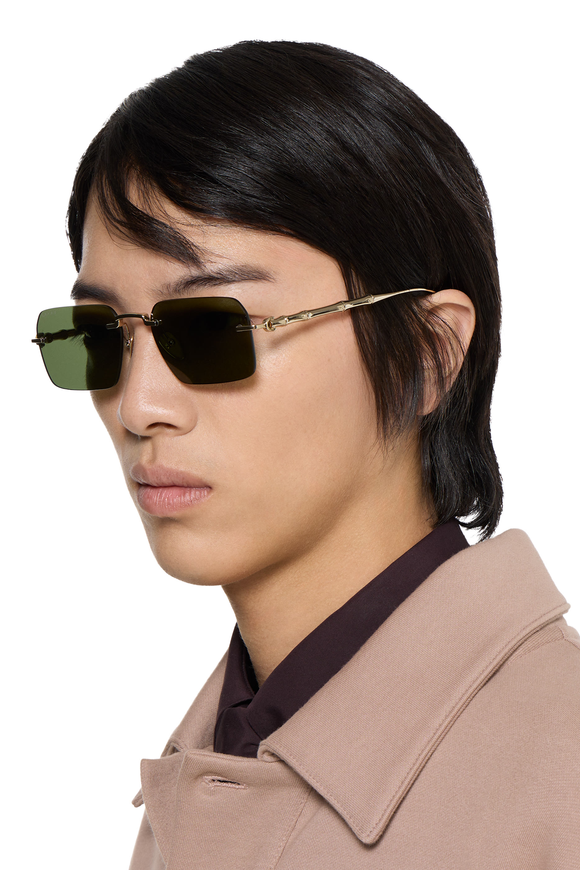 Frameless Rectangular Sunglasses 