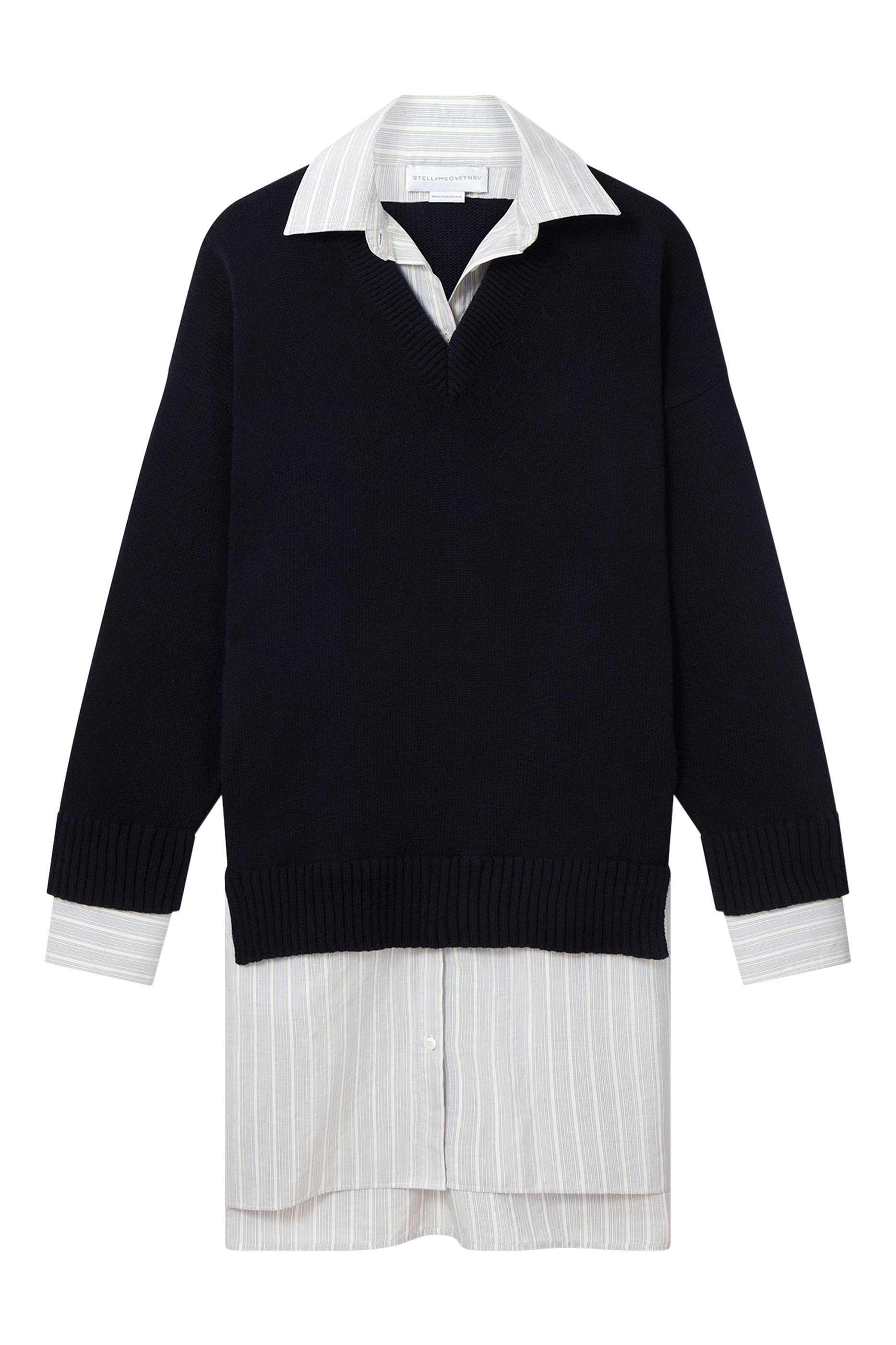 Crewneck Sweater Shirt Dress