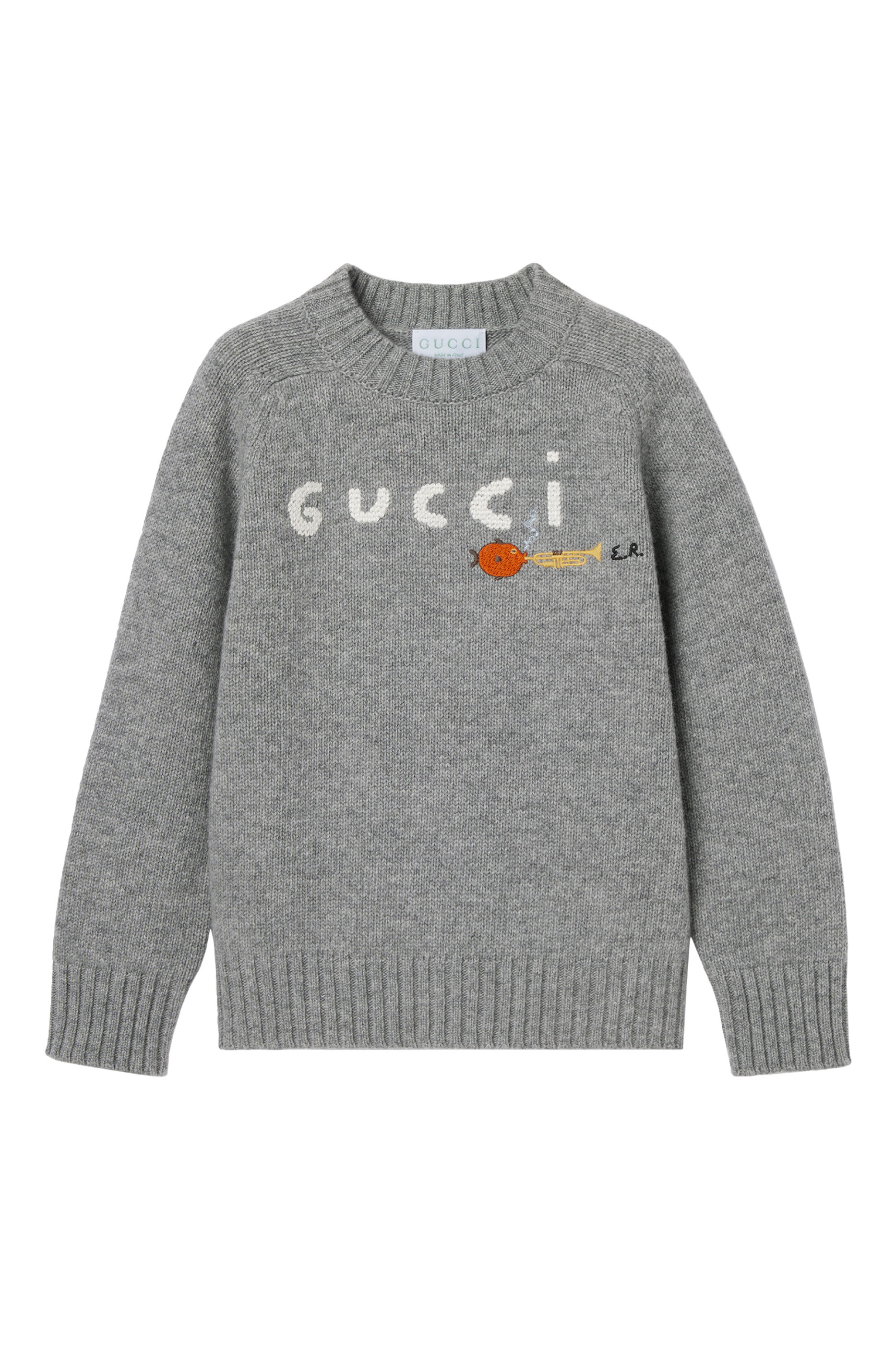 Kids Wool Sweater with Embroidery