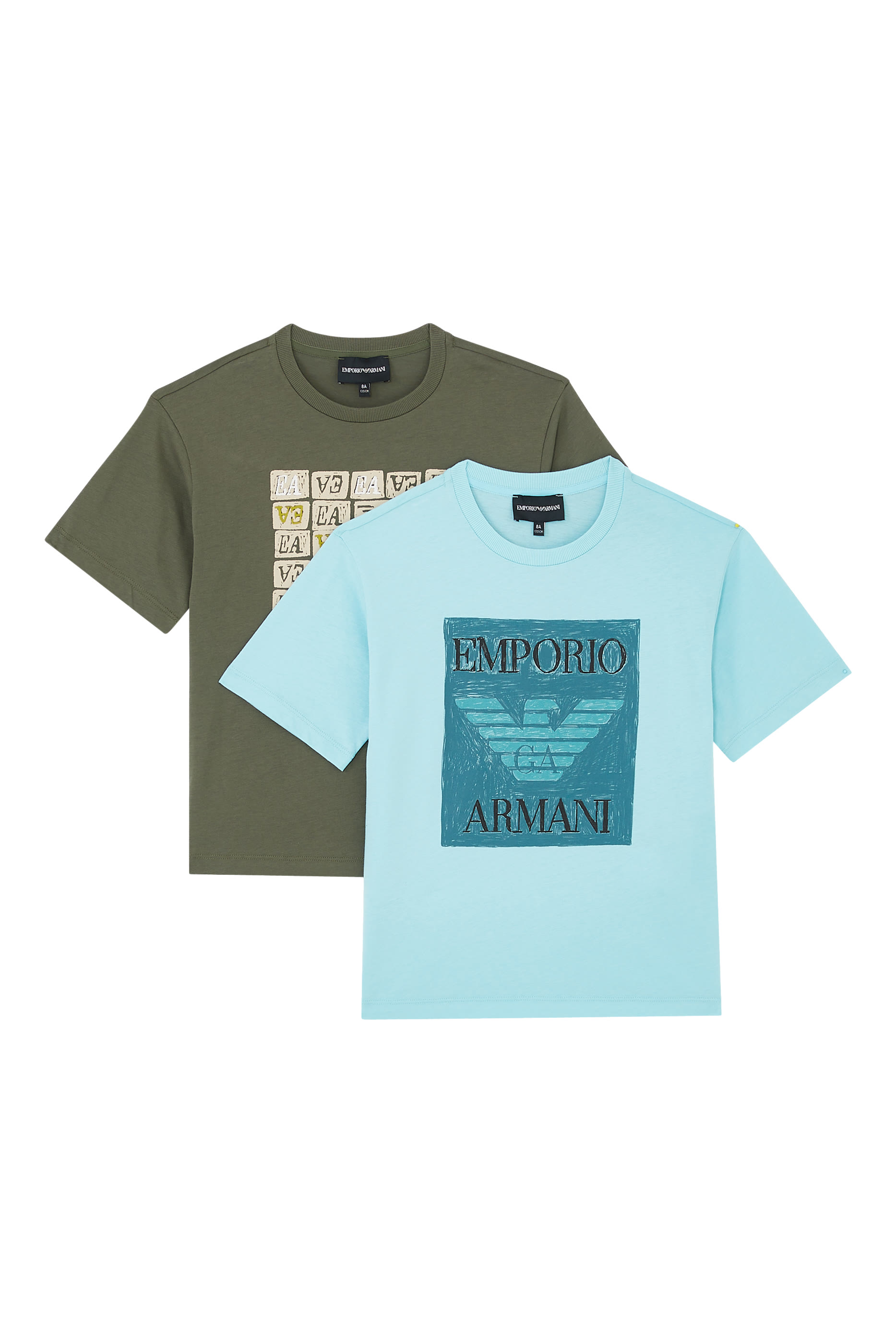 Kids Logo Print T-Shirt, Pack of 2