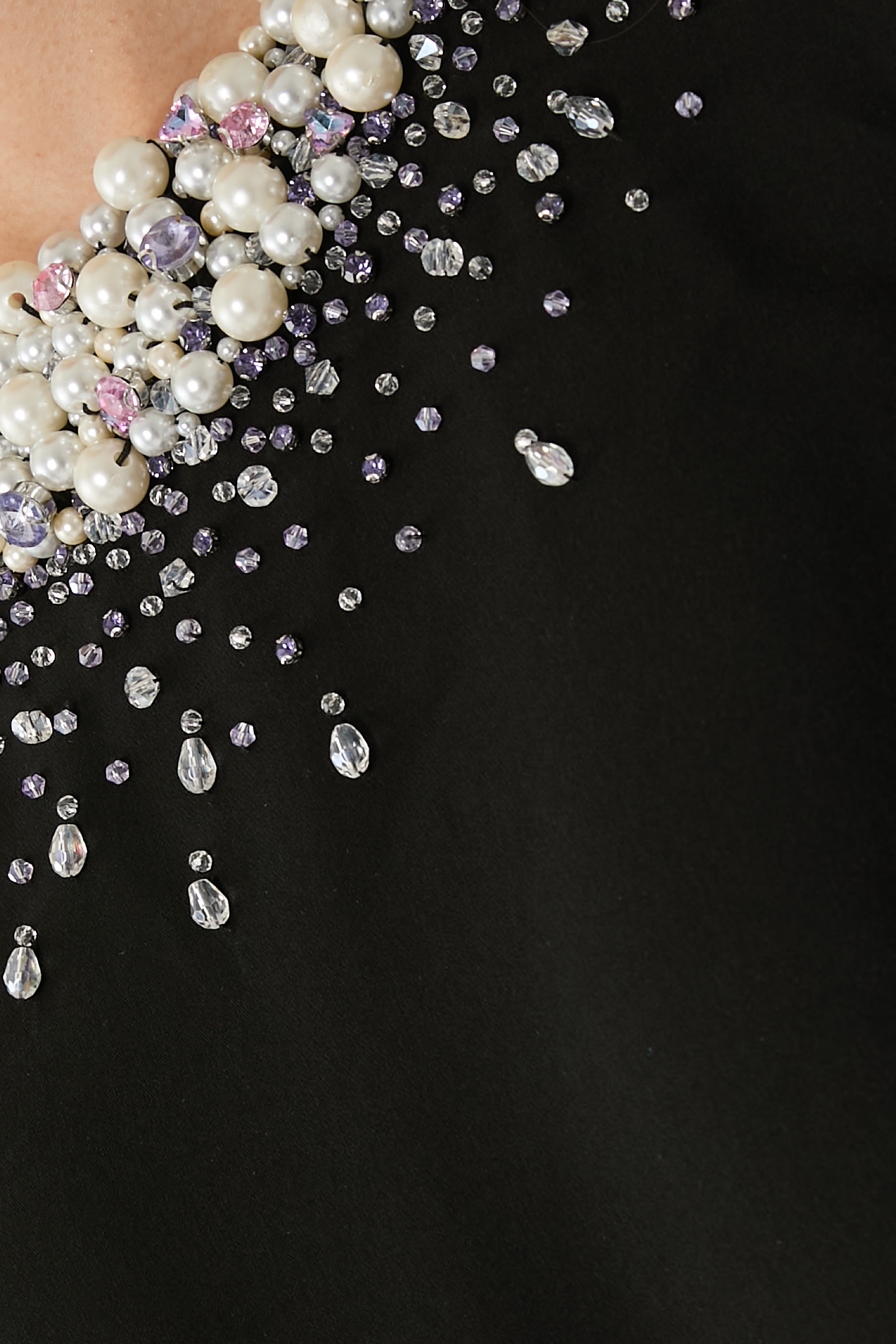 Long Sleeves Beaded Gown