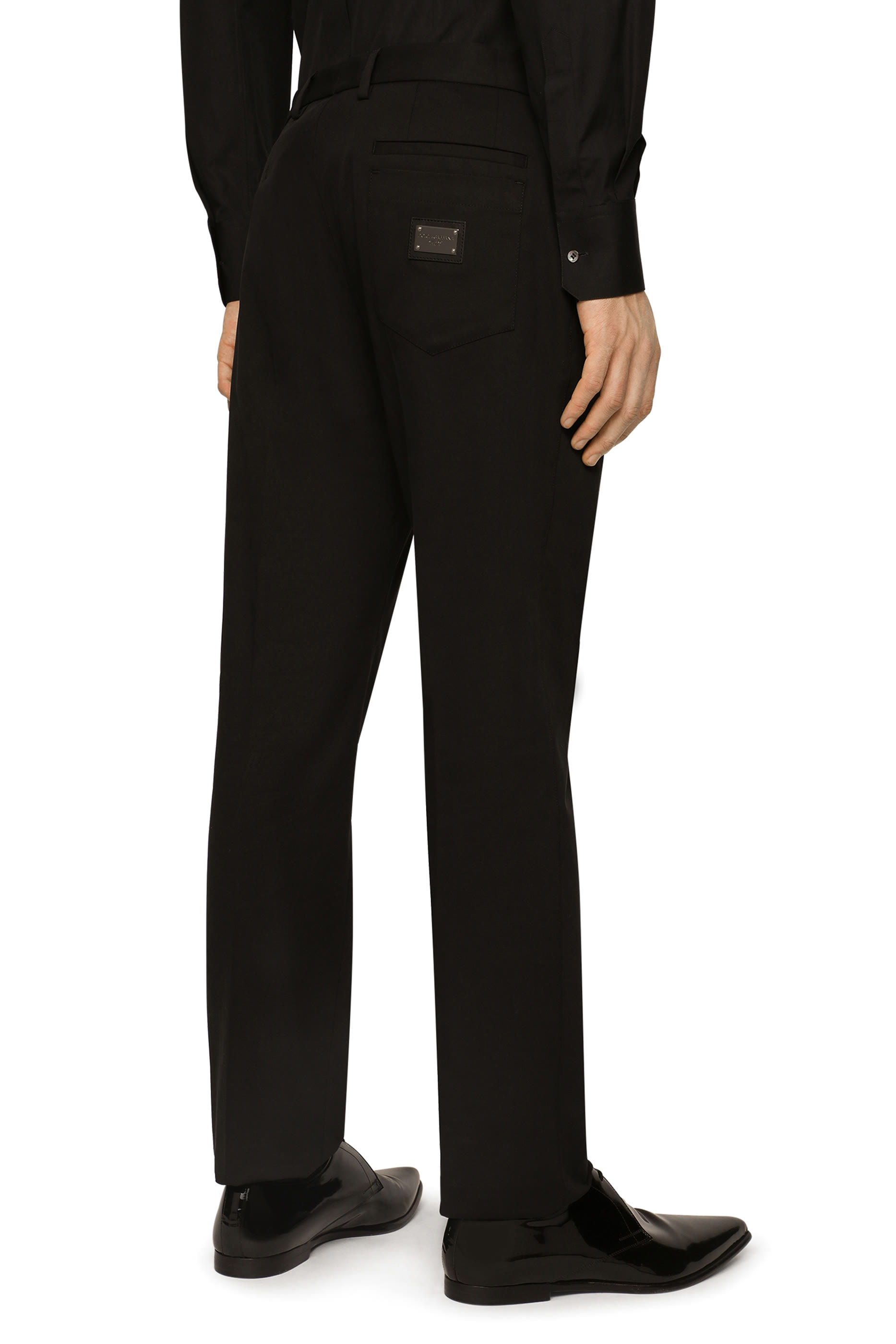 Logo Stretch Cotton Pants