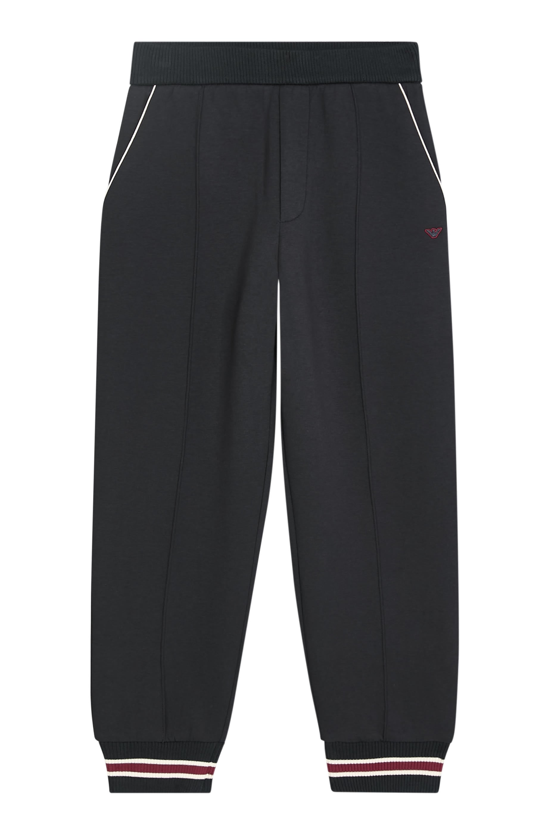 Kids Striped Ribbed Cuffs Trousers