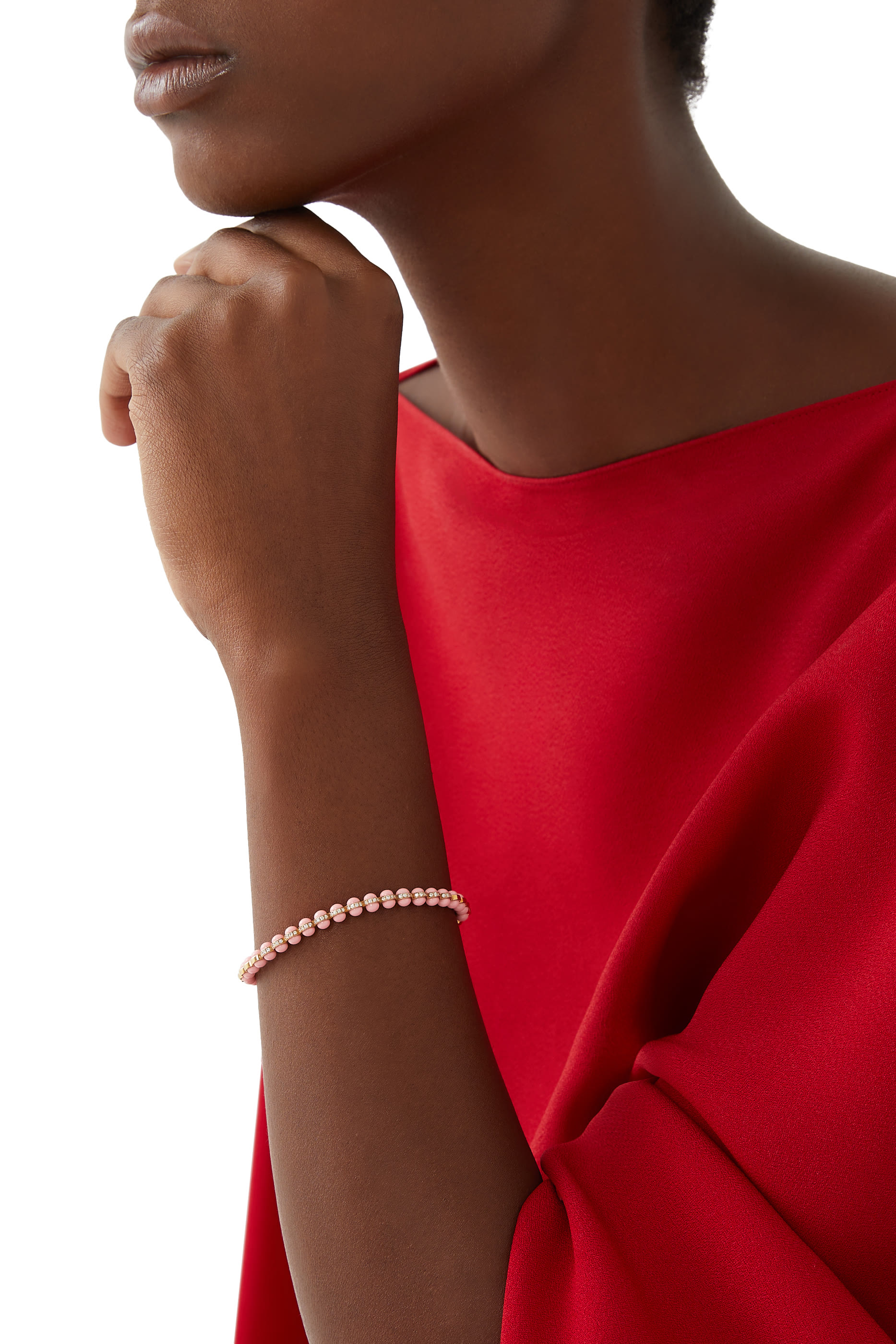 The Atom Bangle, 18k Yellow Gold & Diamonds, Enamel