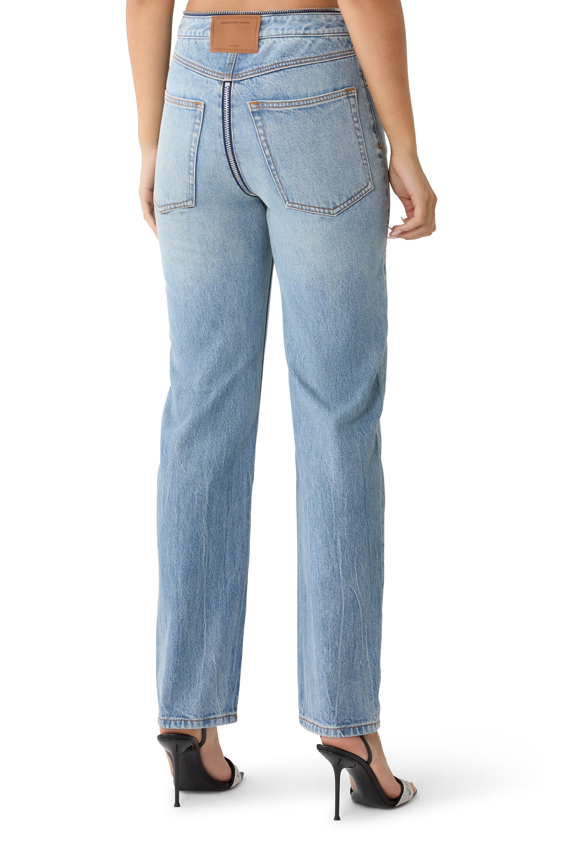 Zip V-Waist Jeans