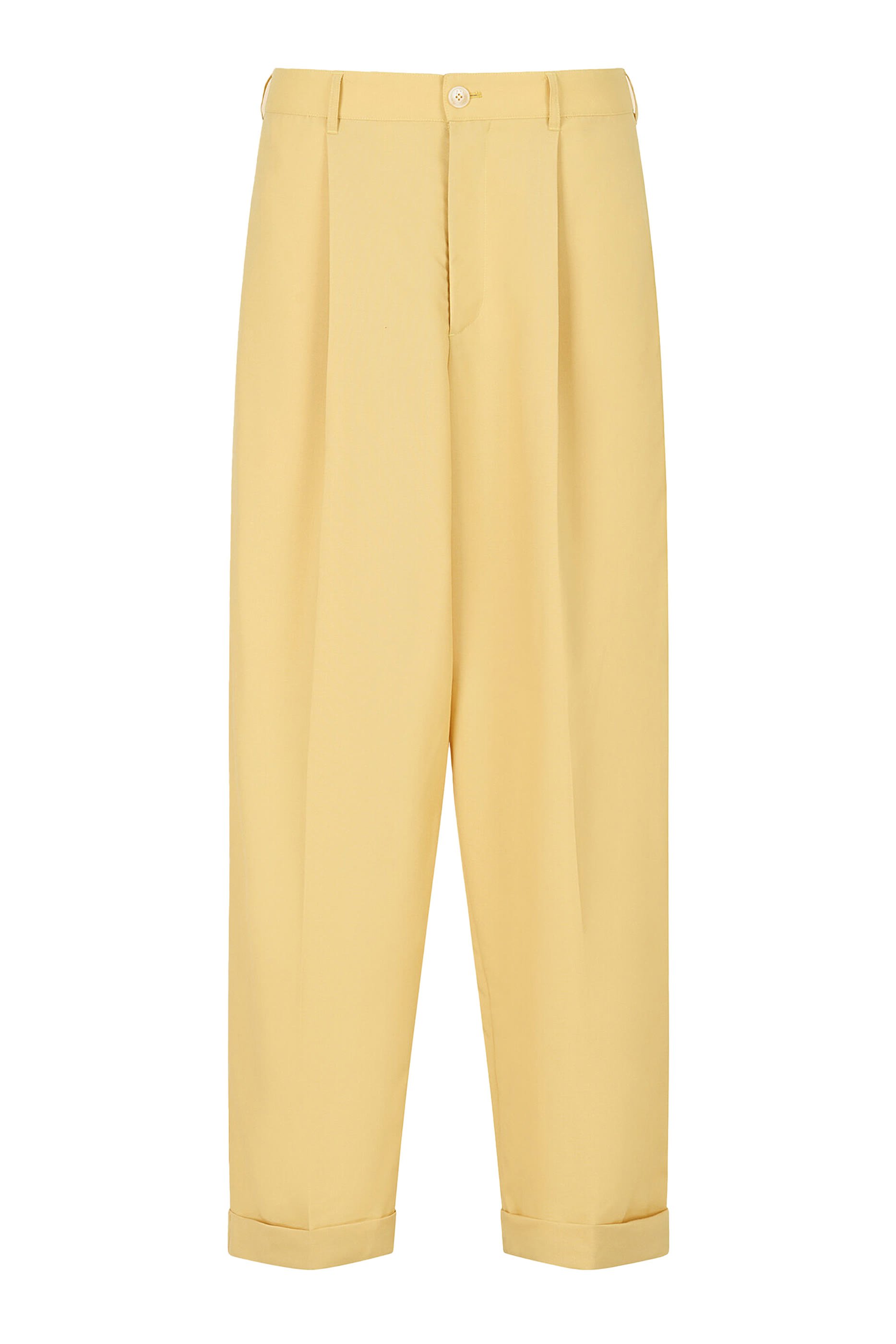 Tropical Wool Pleated Trousers