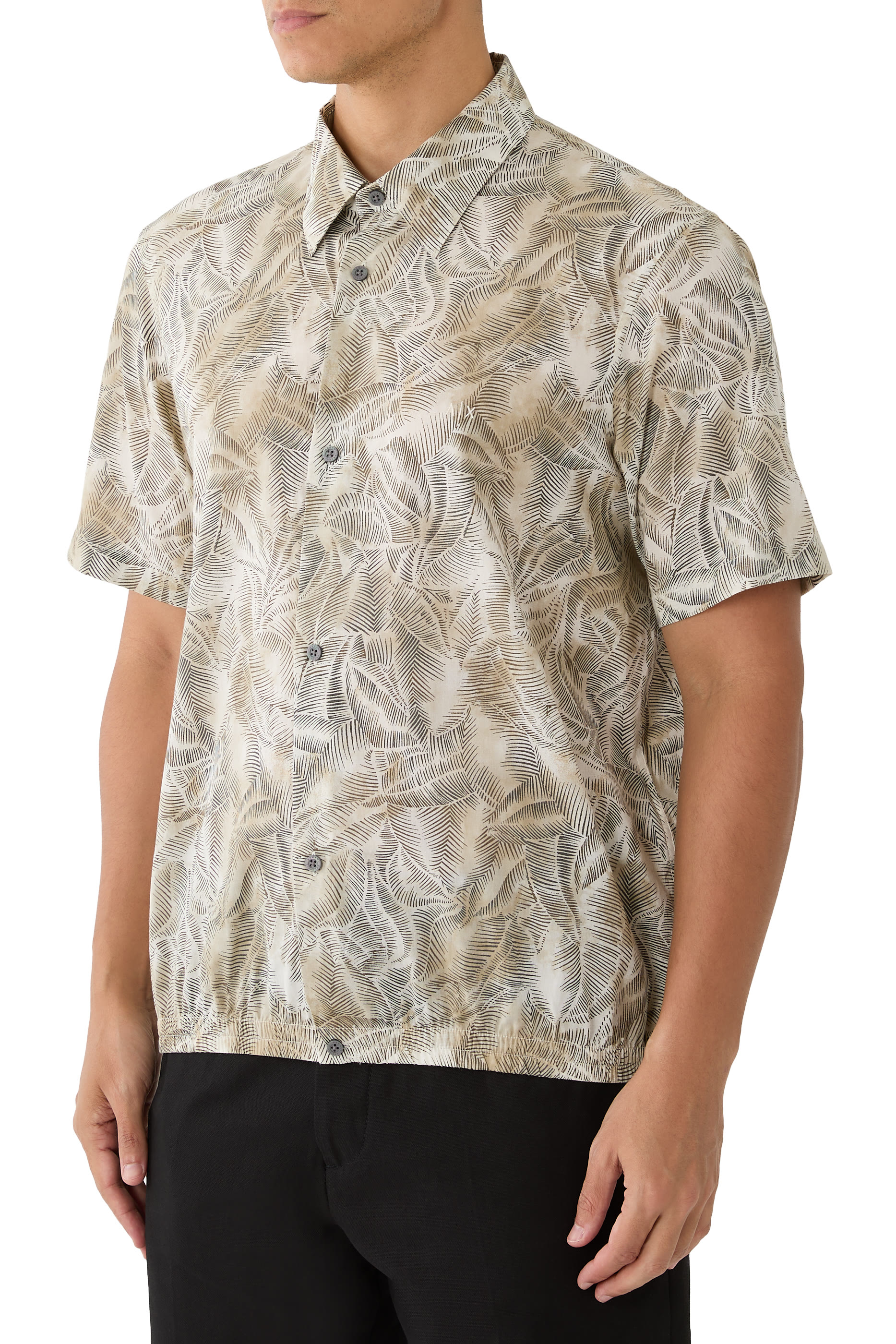 Hidden Button Placket Shirt