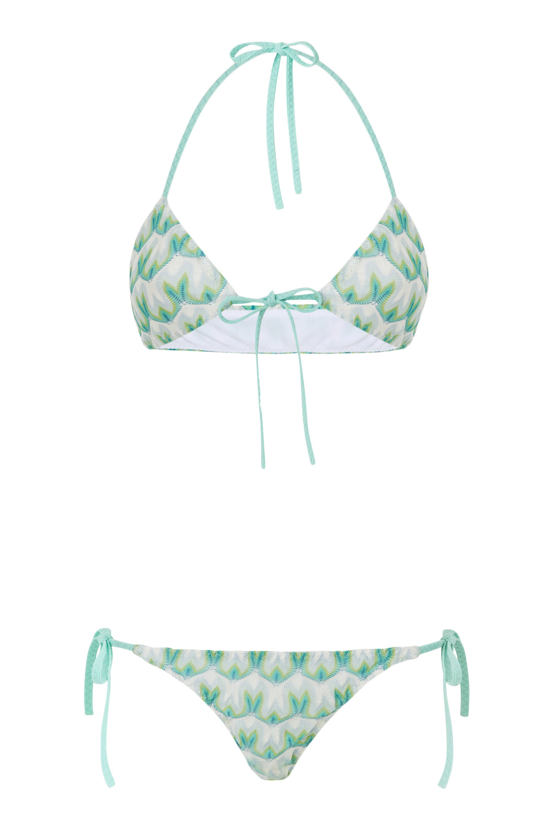 Mare Raschel Floral Lace Triangle Bikini Set