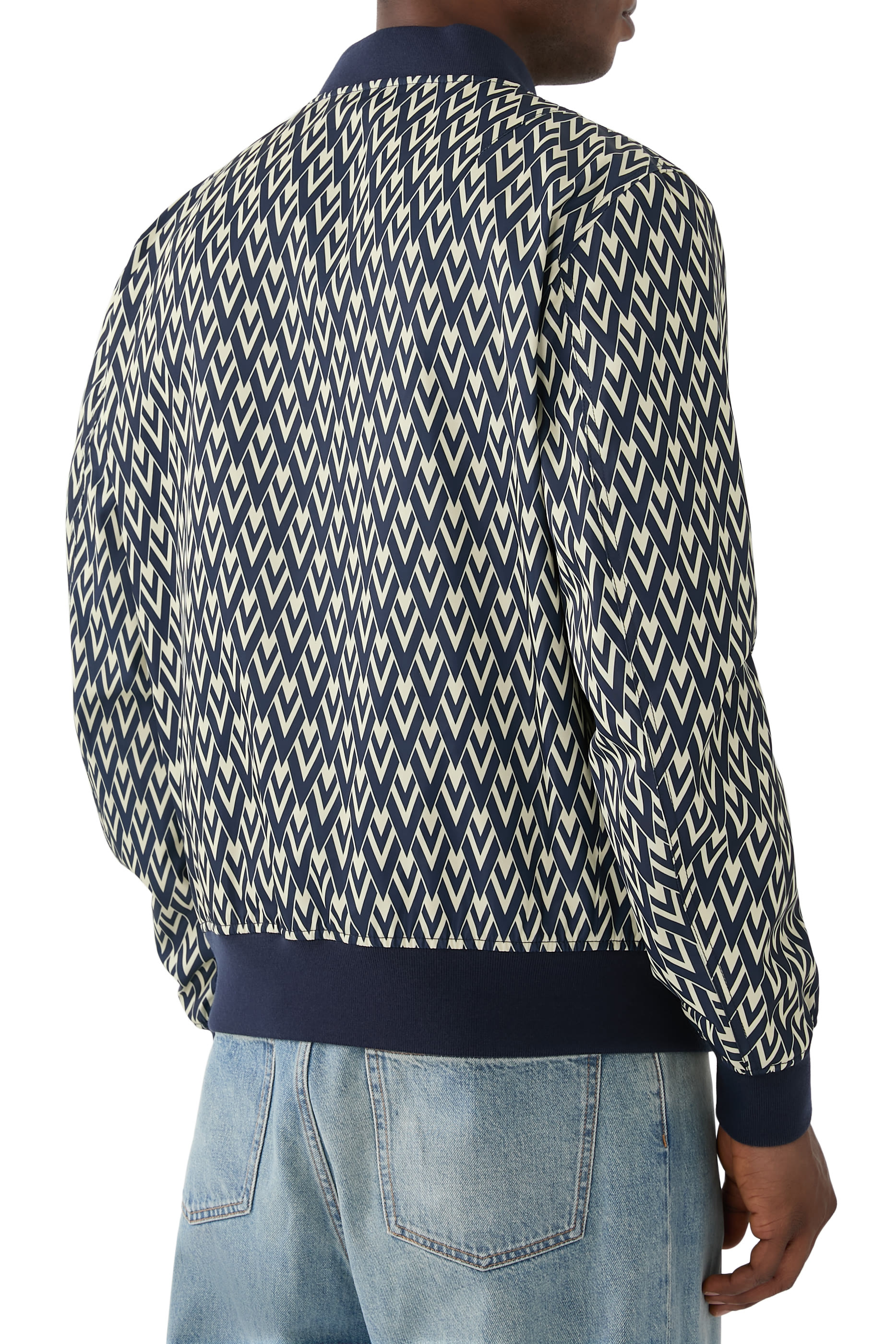 Toute La V Print Nylon Bomber Jacket