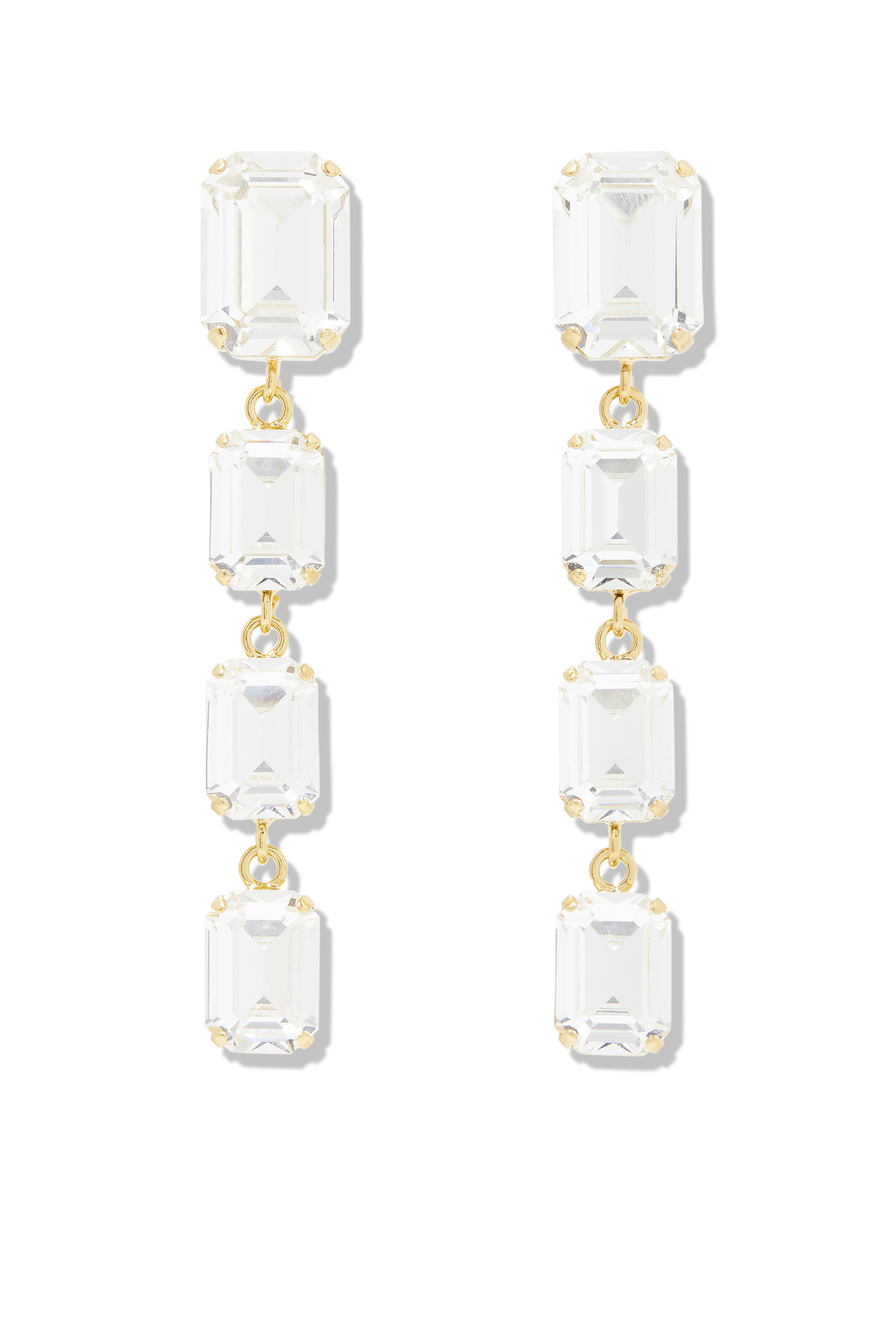 Lydia Long Earrings, 18k Gold-Plated Brass