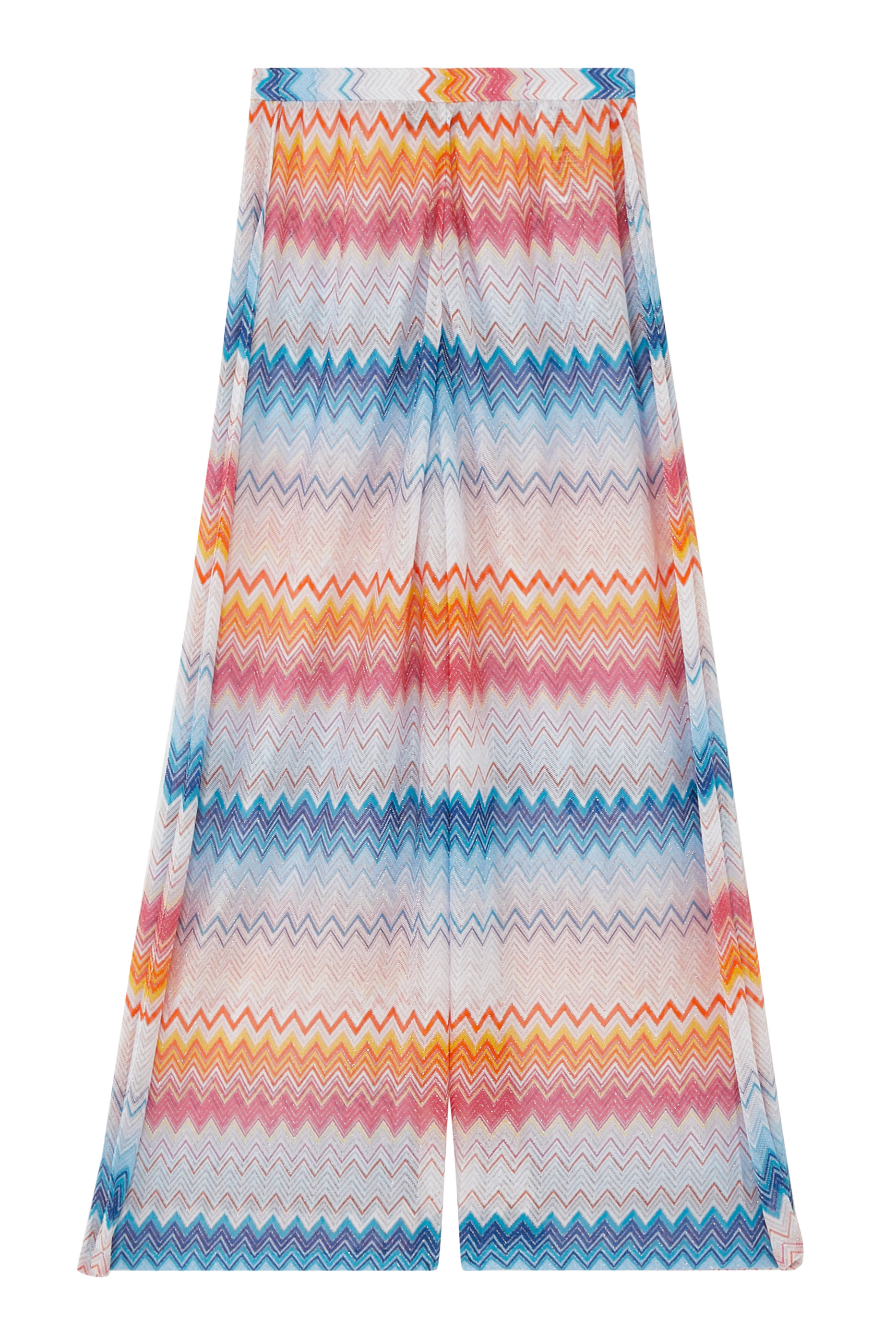 Mare Chevron Raschel Lurex Wide Leg Pants
