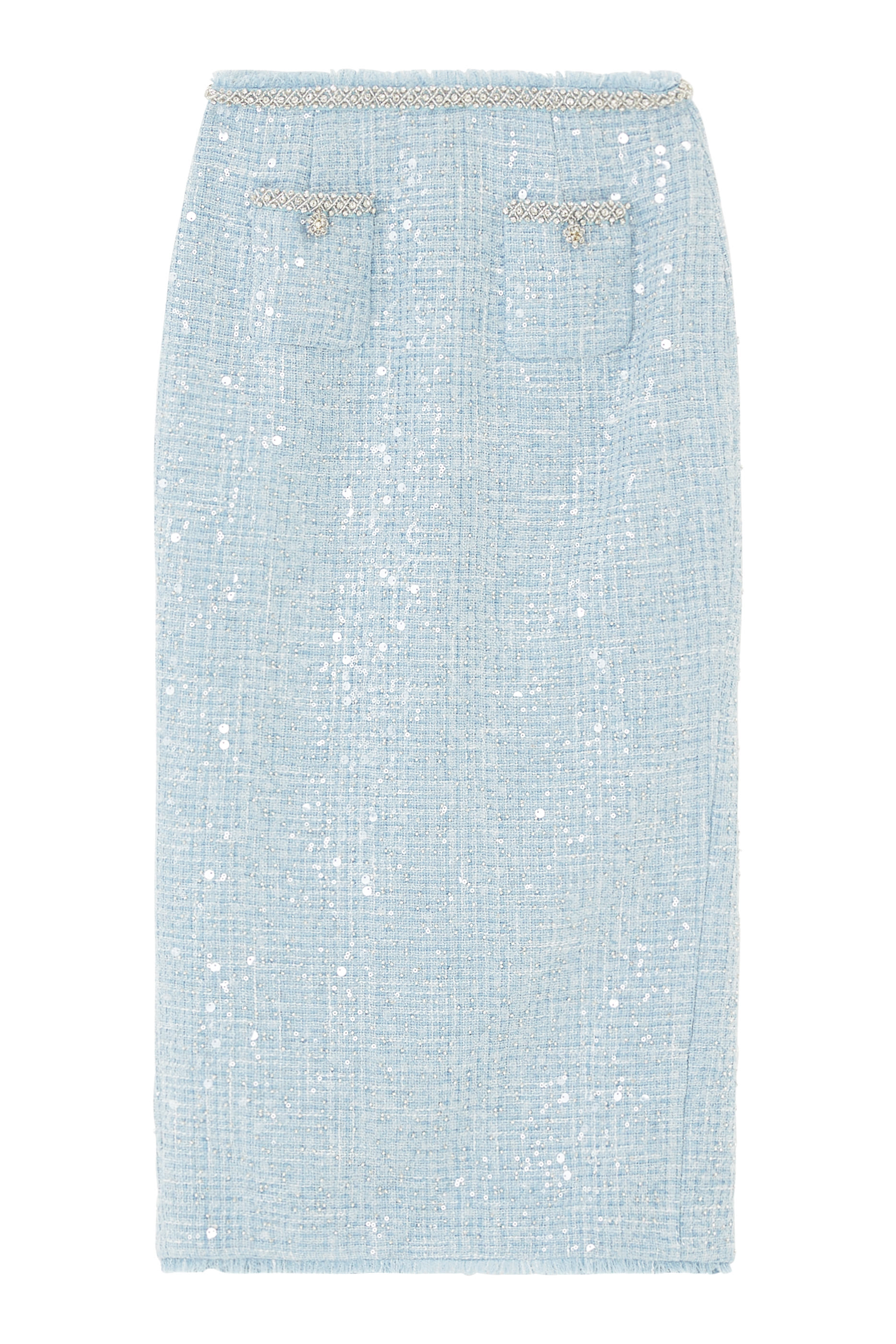 Sequin Boucle Midi Skirt