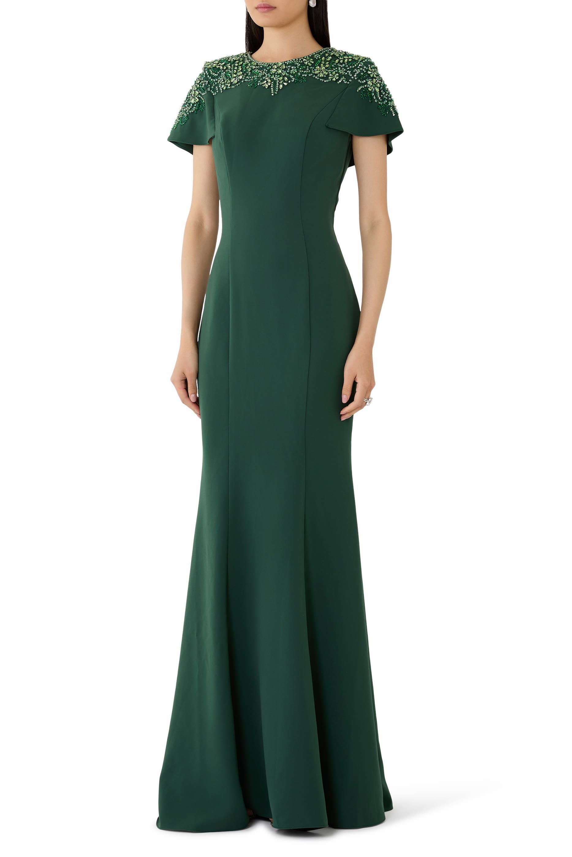 Beaded Mermaid Evening Gown