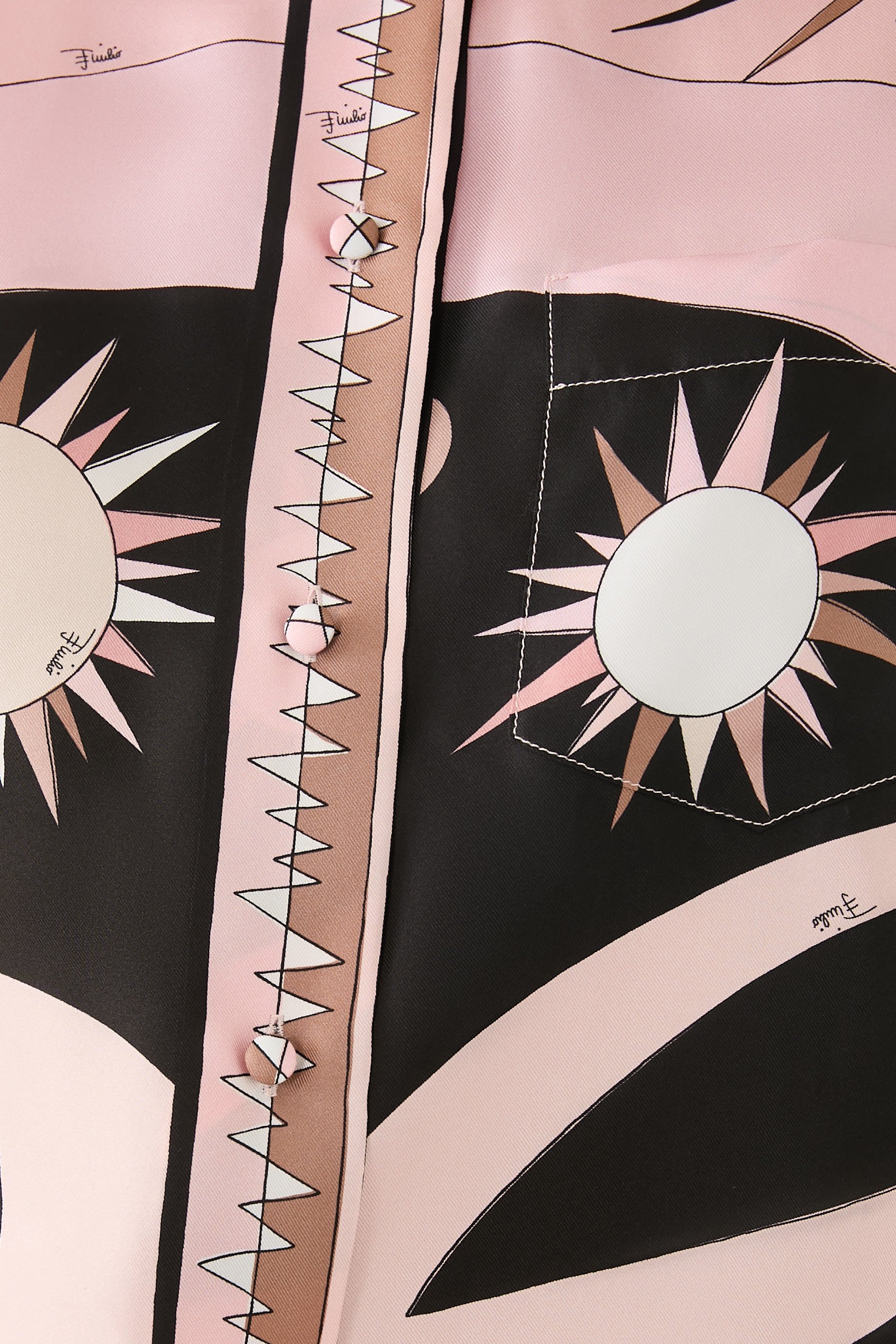 Stella Print Silk Oversized Shirt