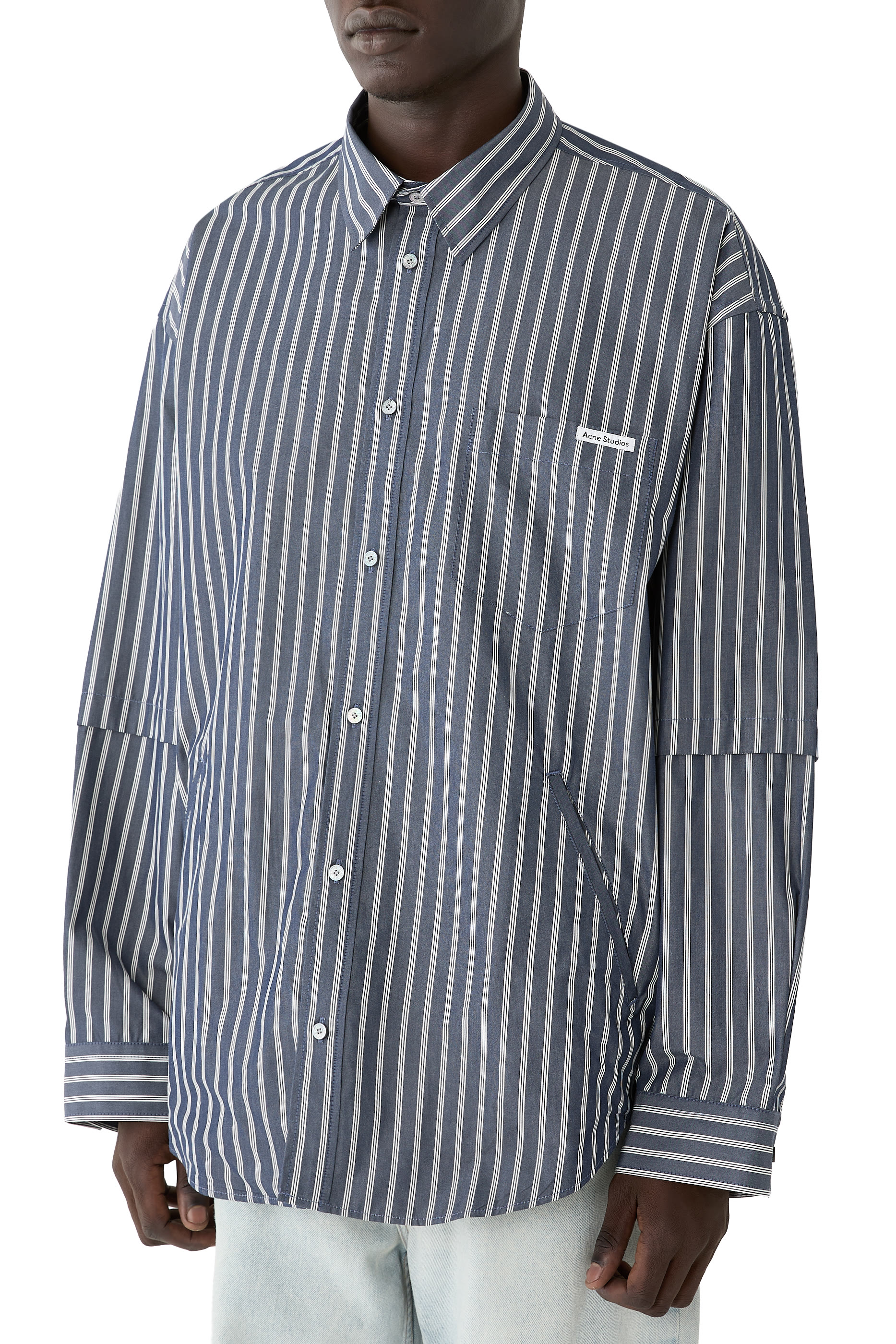Double-Sleeve Striped Shirt 