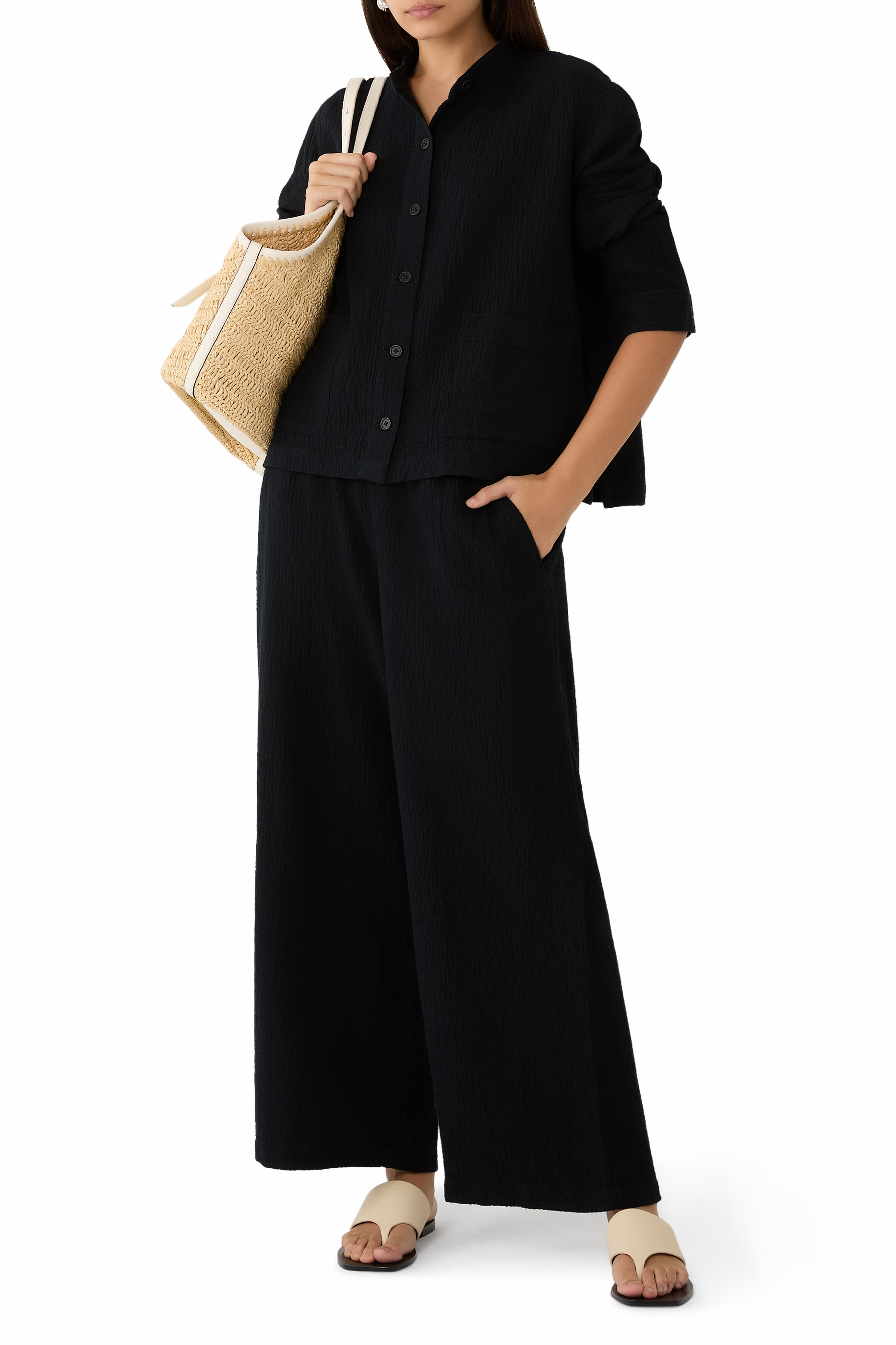 Organic Cotton Doubleweave Lantern Pant