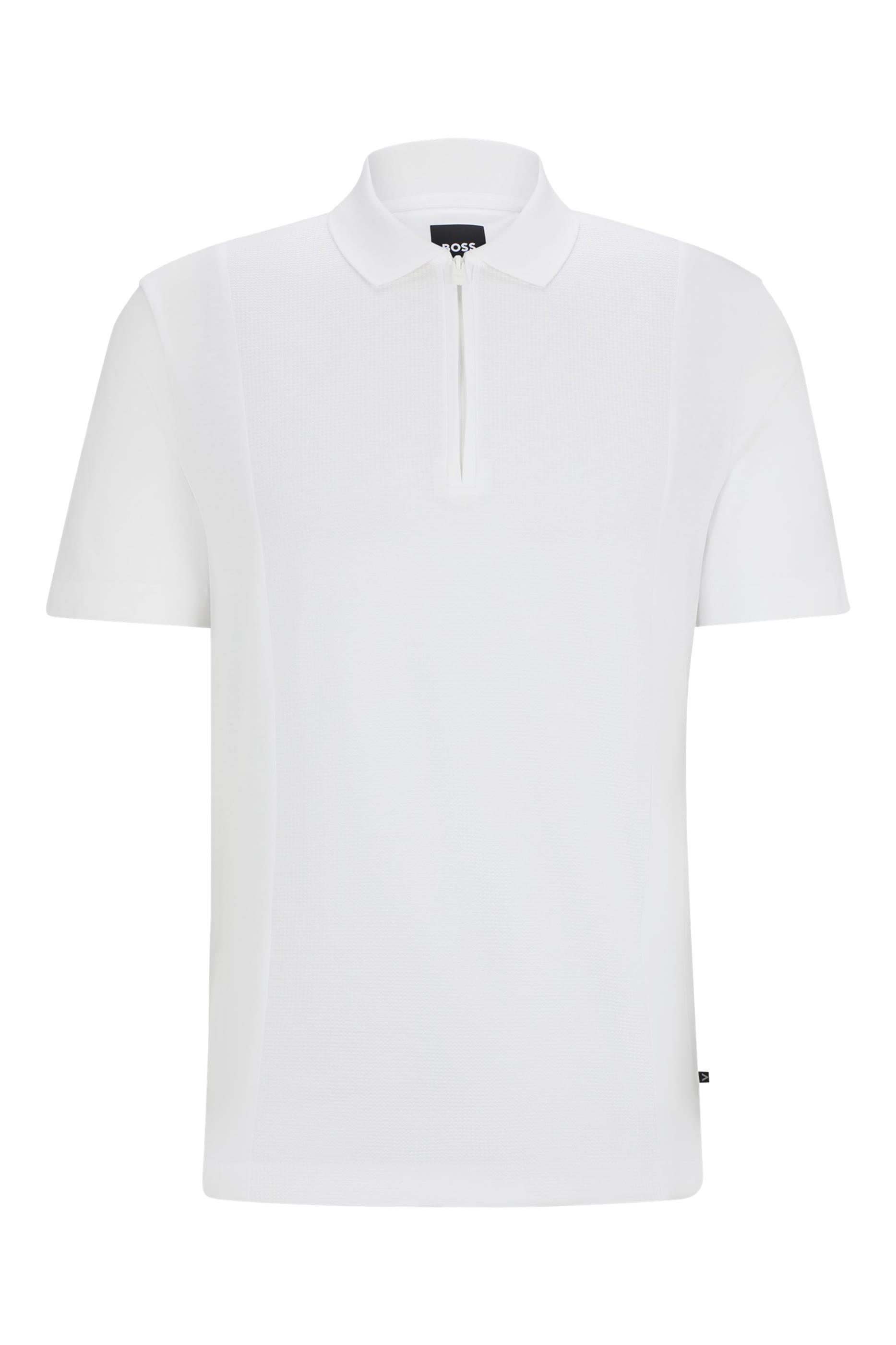 Zip Collar Slim-Fit Polo Shirt