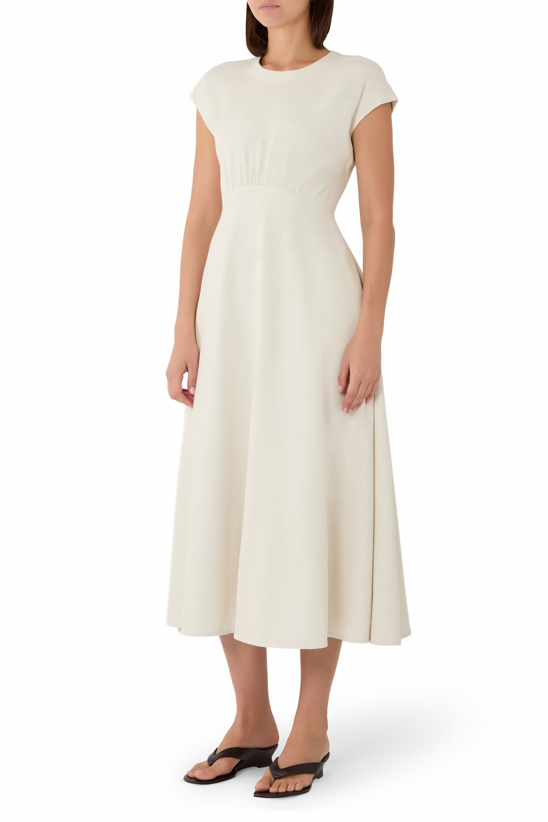 Structured Waist Long Dress