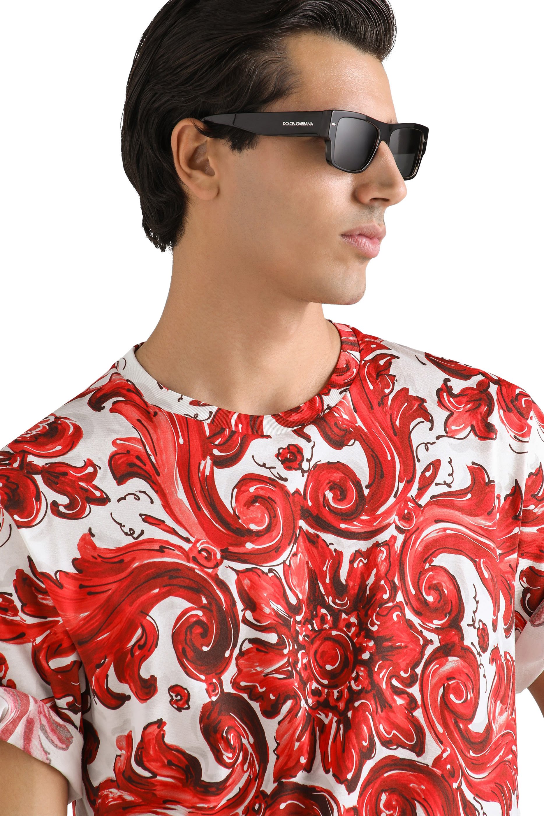 Majolica-Print Cotton T-Shirt 