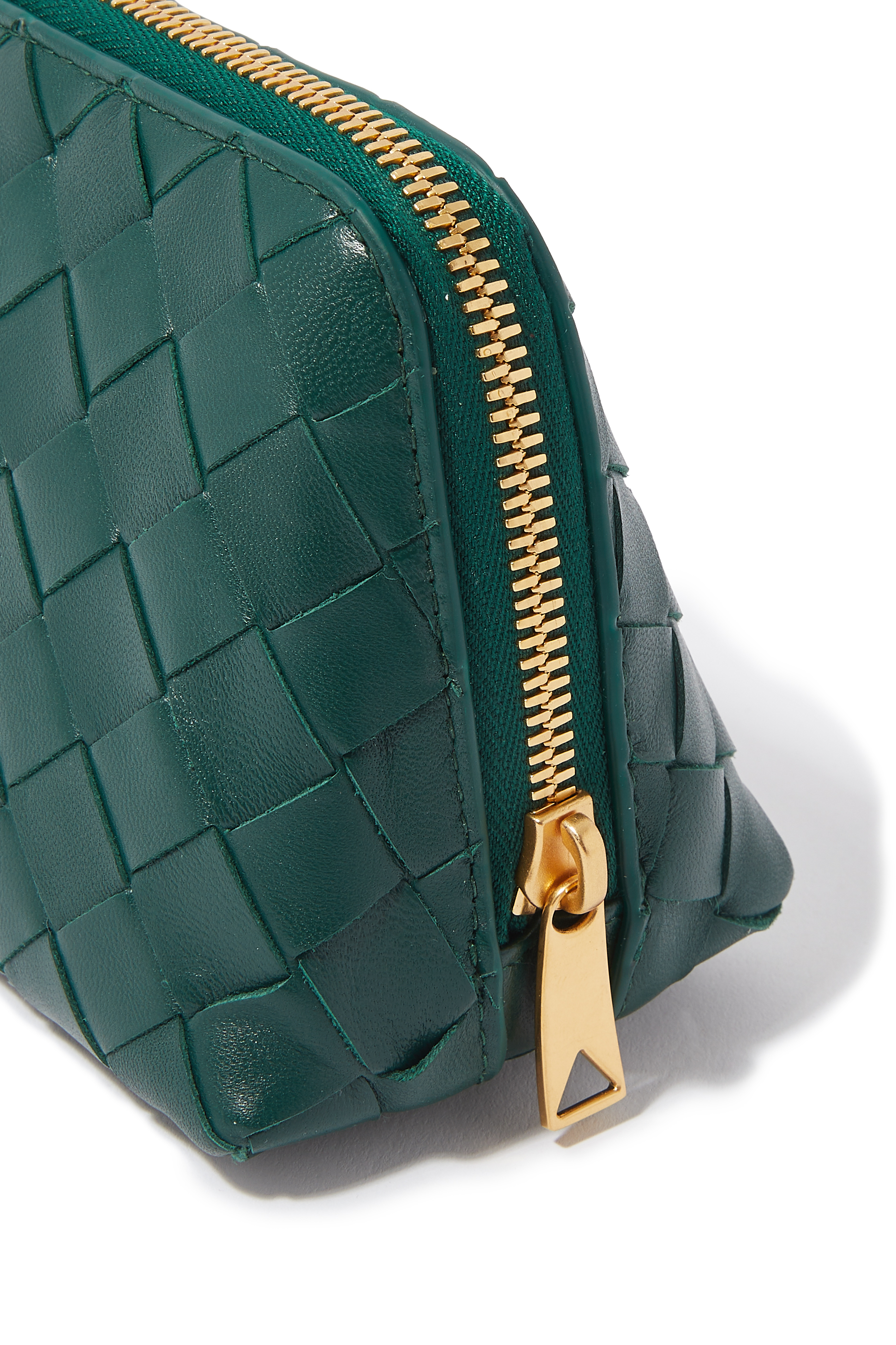 Intrecciato Small Half-Moon Beauty Pouch