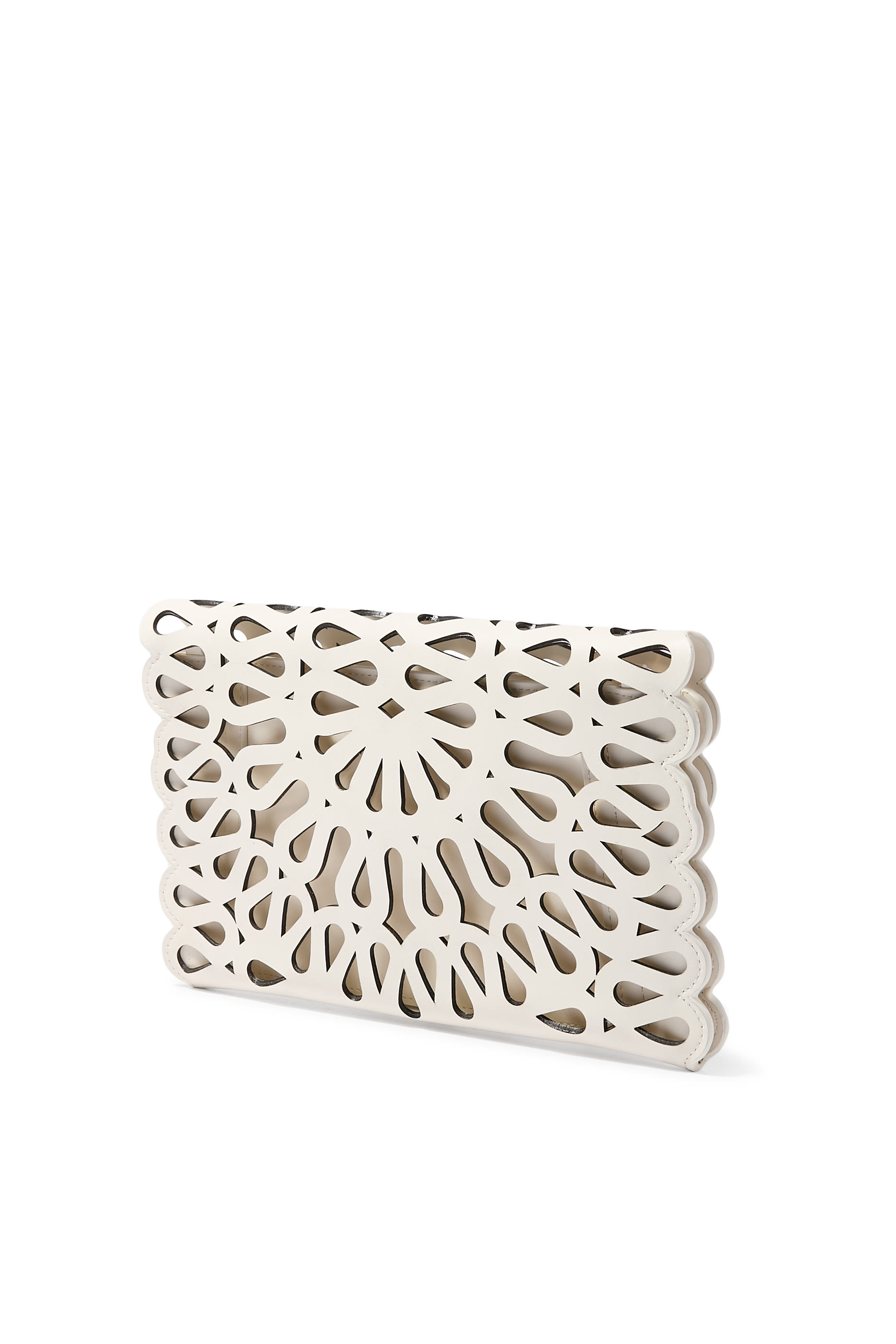  McCall Laser Cut Leather Clutch