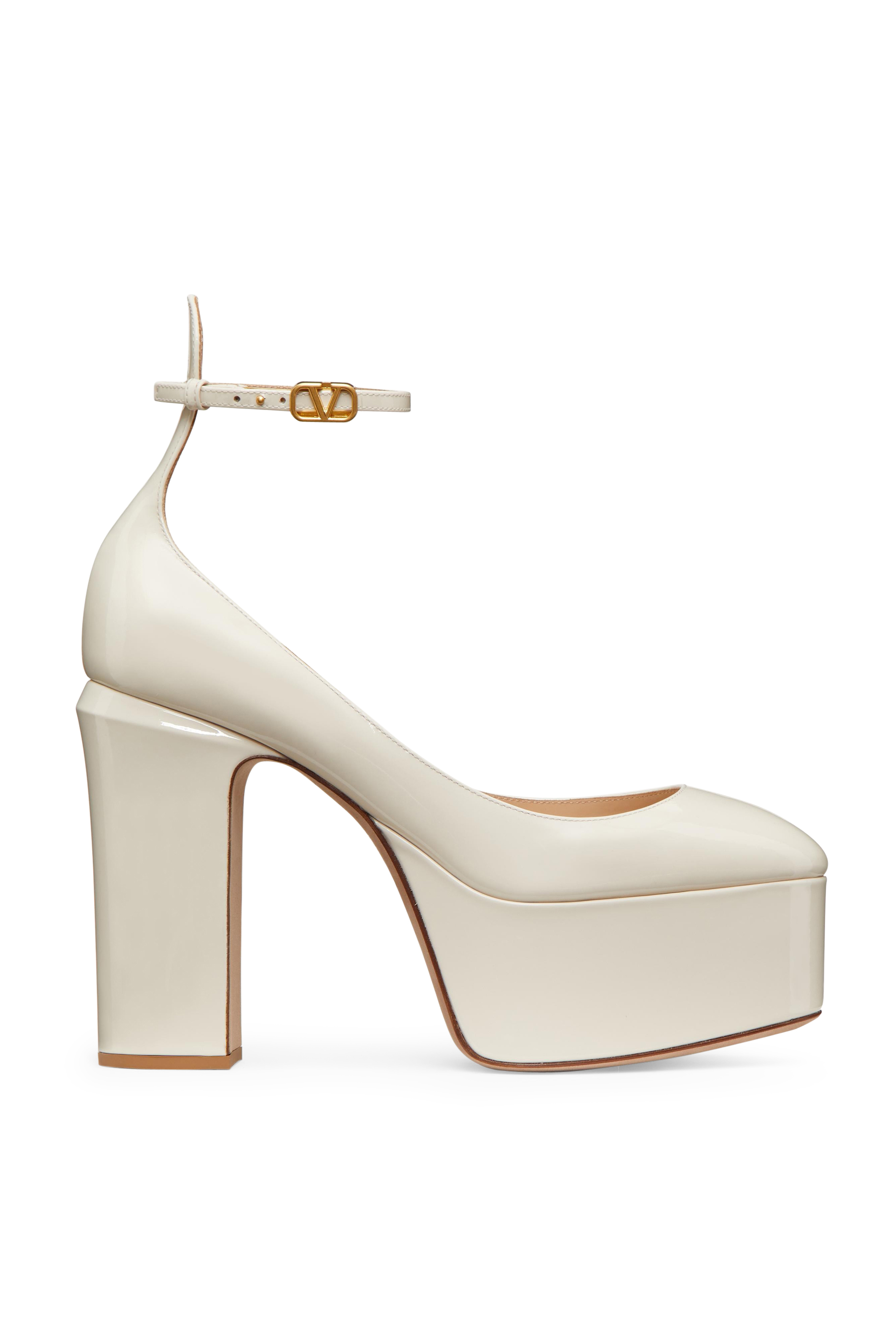 Valentino Garavani Tan-Go Patent-Leather Platform Pumps