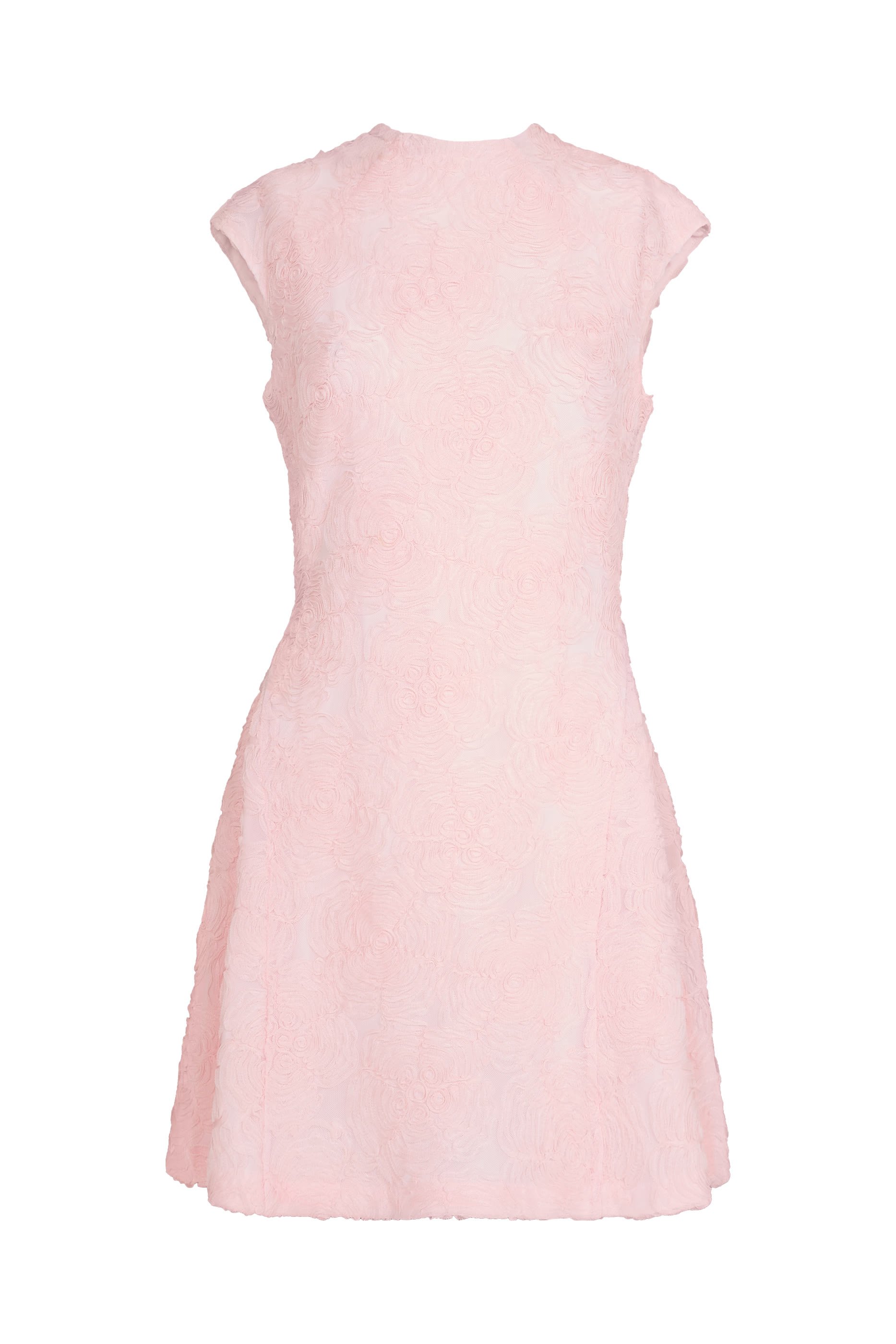 Embroidered Mesh Mini Dress 