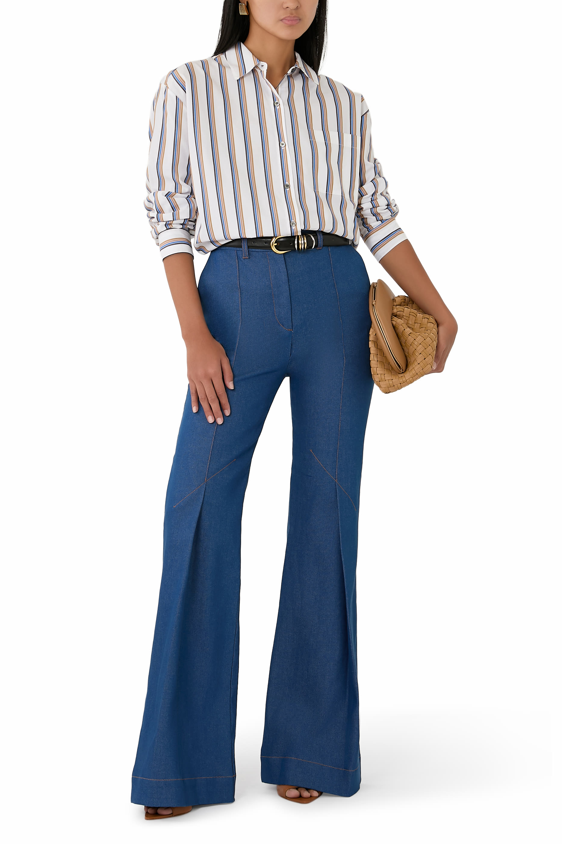 Yoshi Stripe Classic Oversized Button Down Shirt