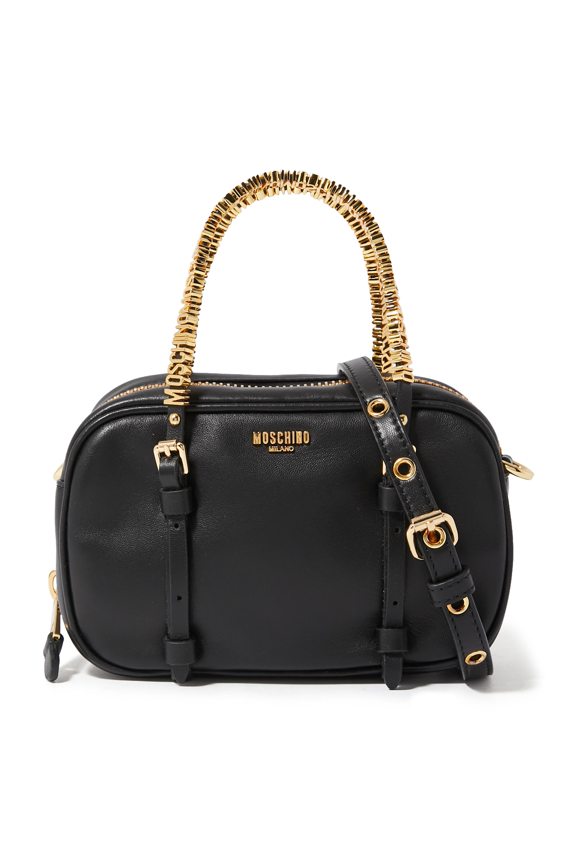 Mini Lettering Logo Chain Top Handle Bag