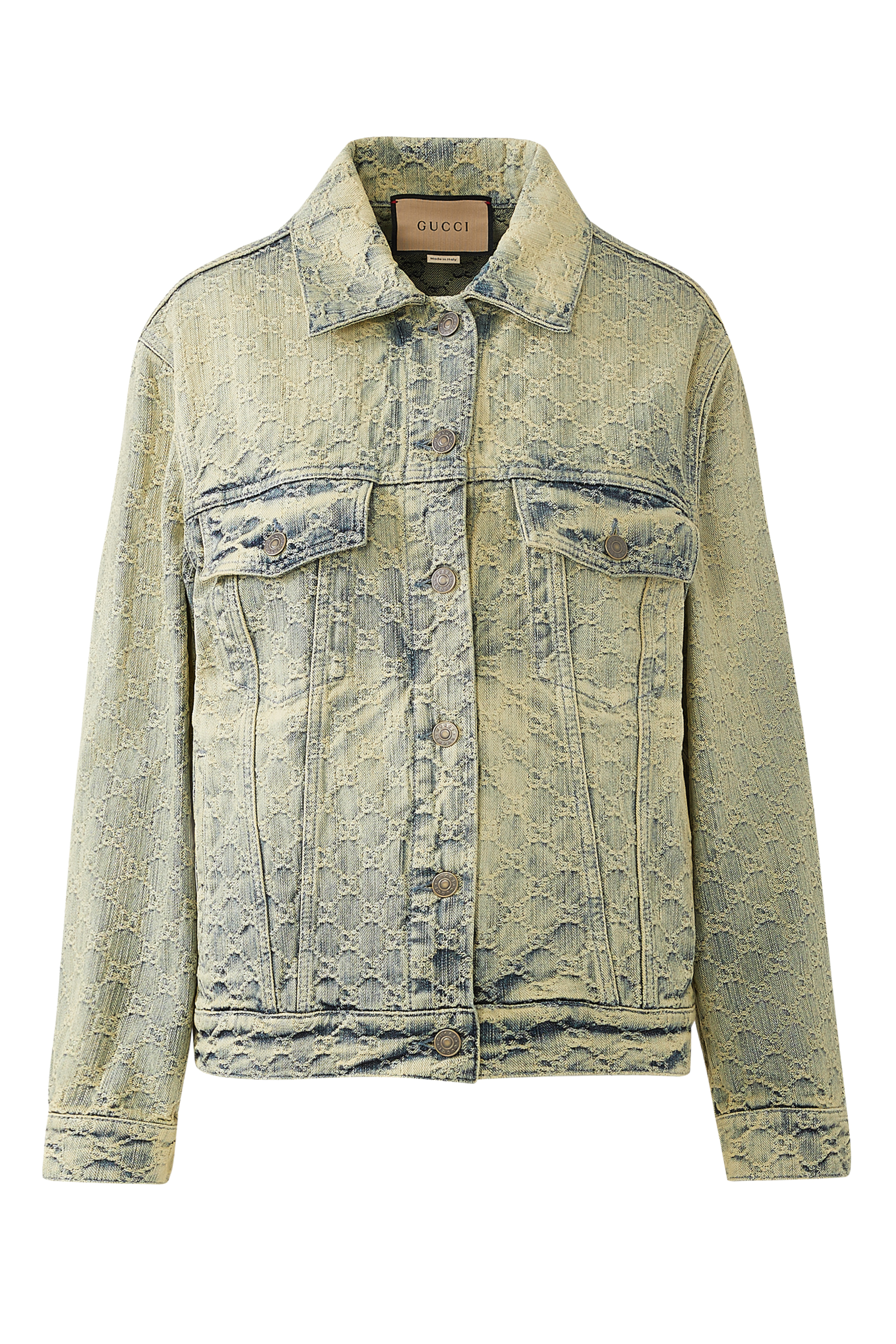 GG Eco-Washed Jacquard Denim Jacket