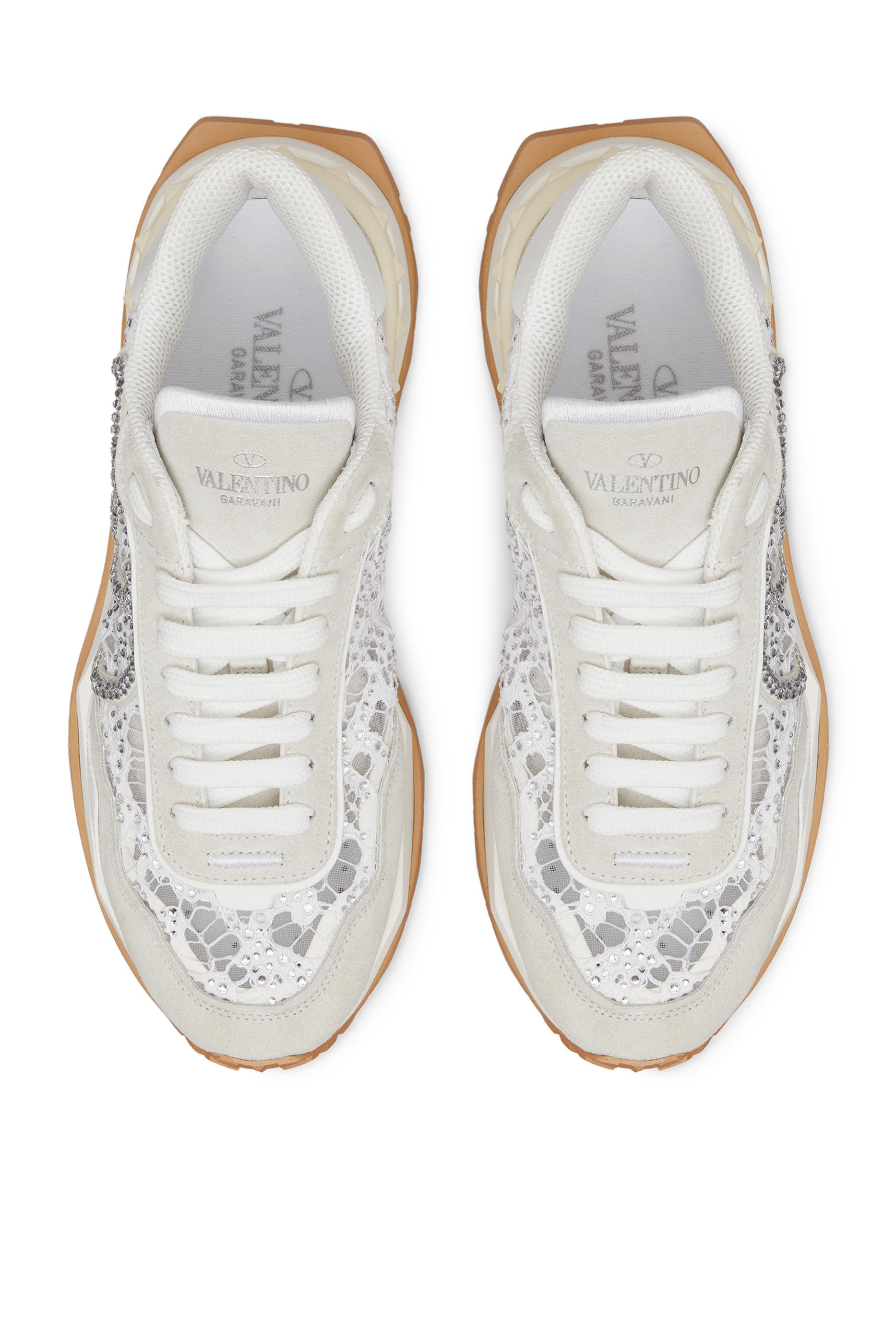 Valentino Garavani Lacerunner Suede Sneakers