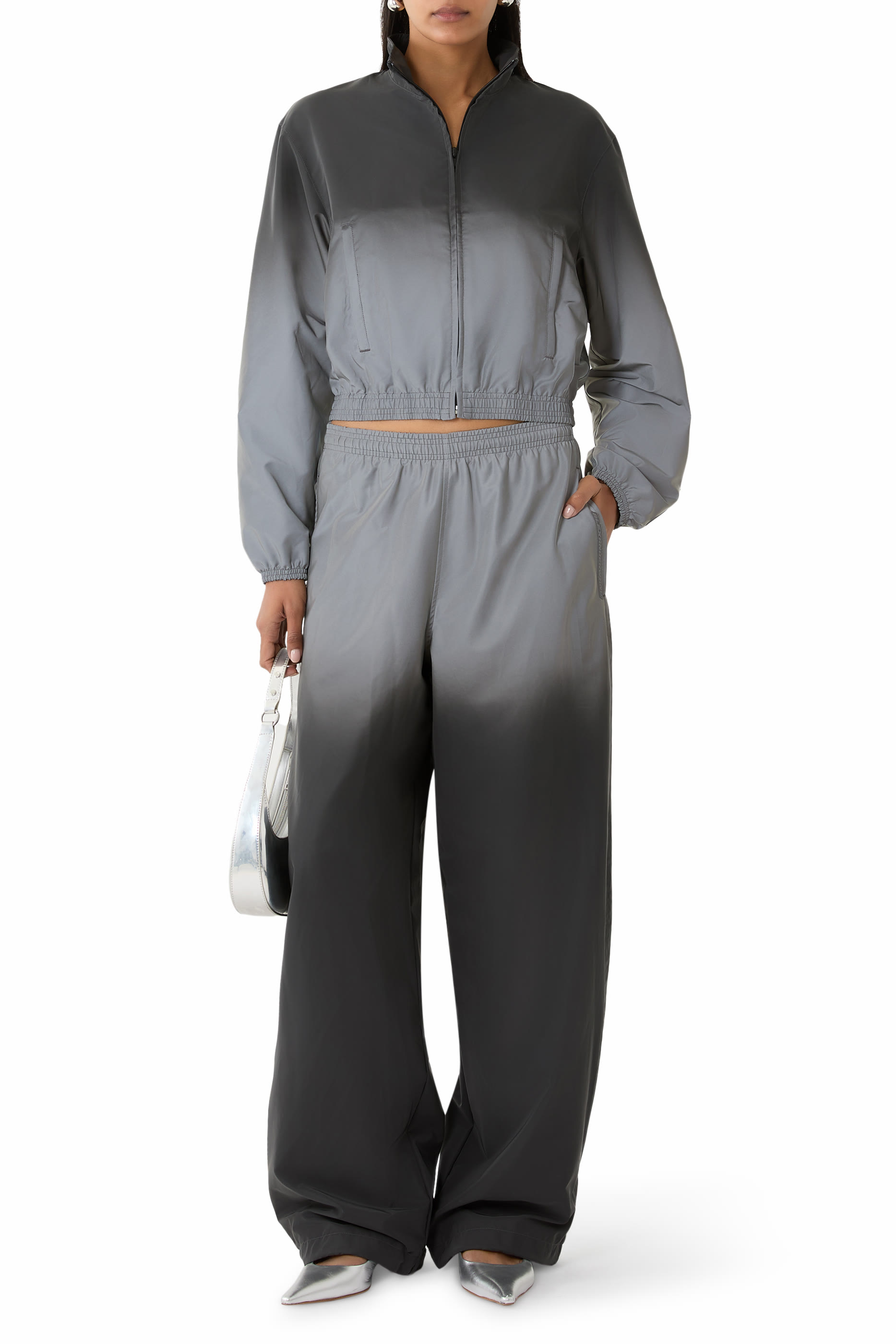  Reflective Shrunken Track Jacket 