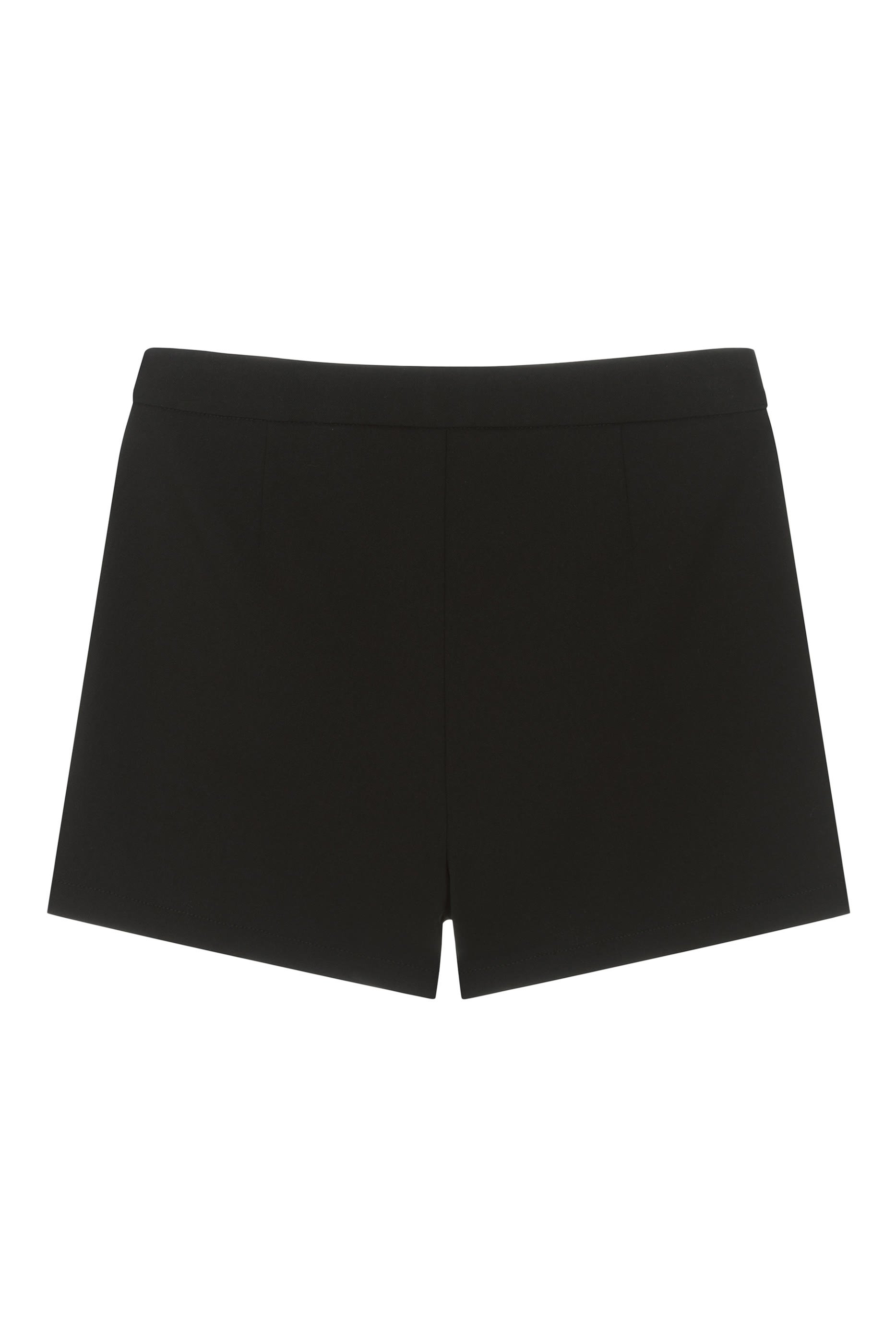 Kids Heart Button Crepe Shorts