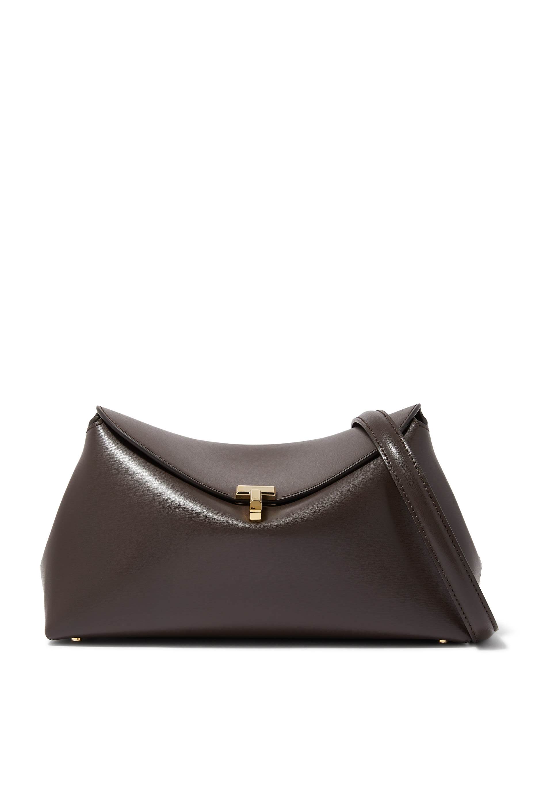 T-Lock Leather Clutch