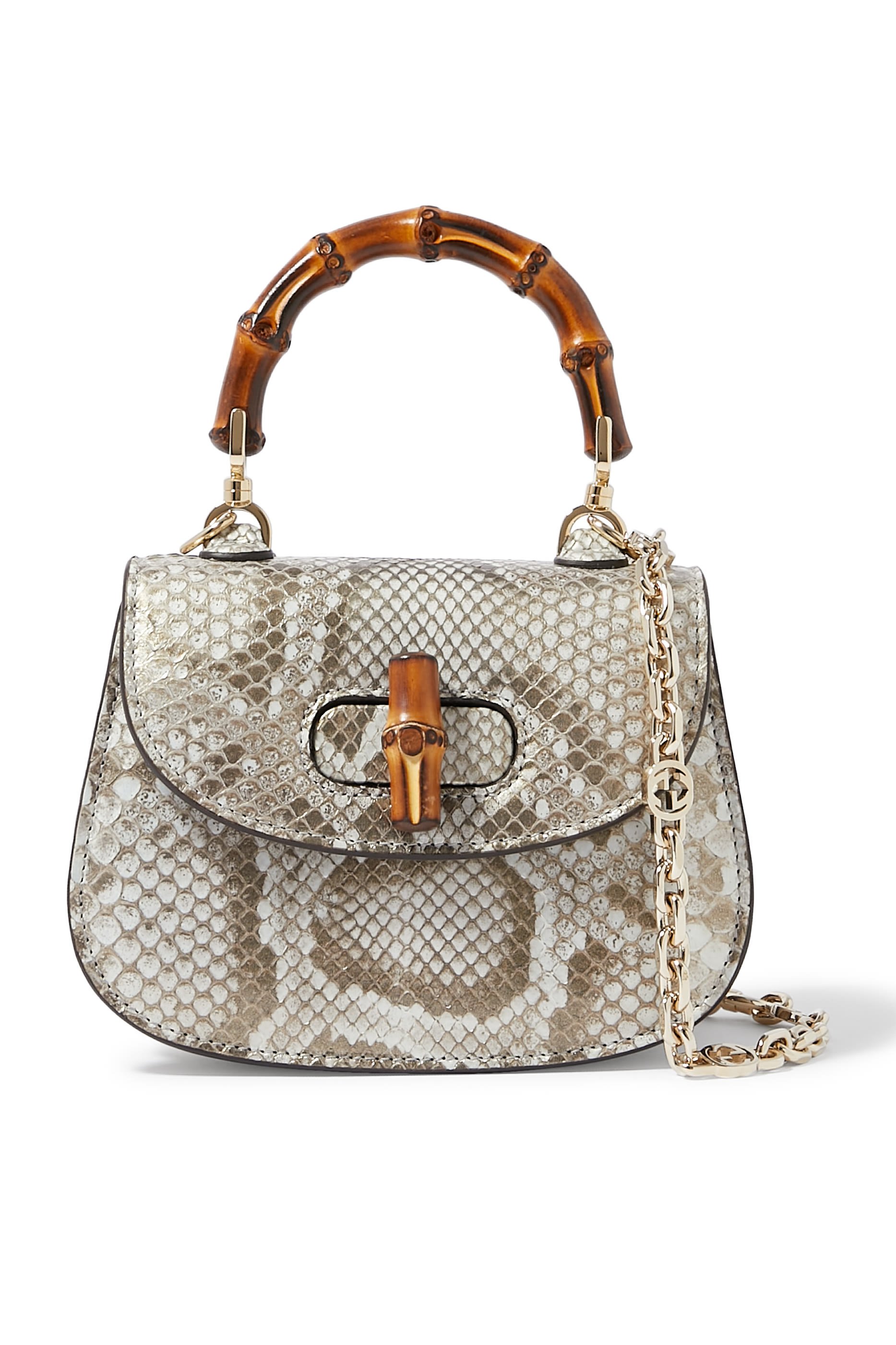 Bamboo 1947 Small Python Top-Handle Bag