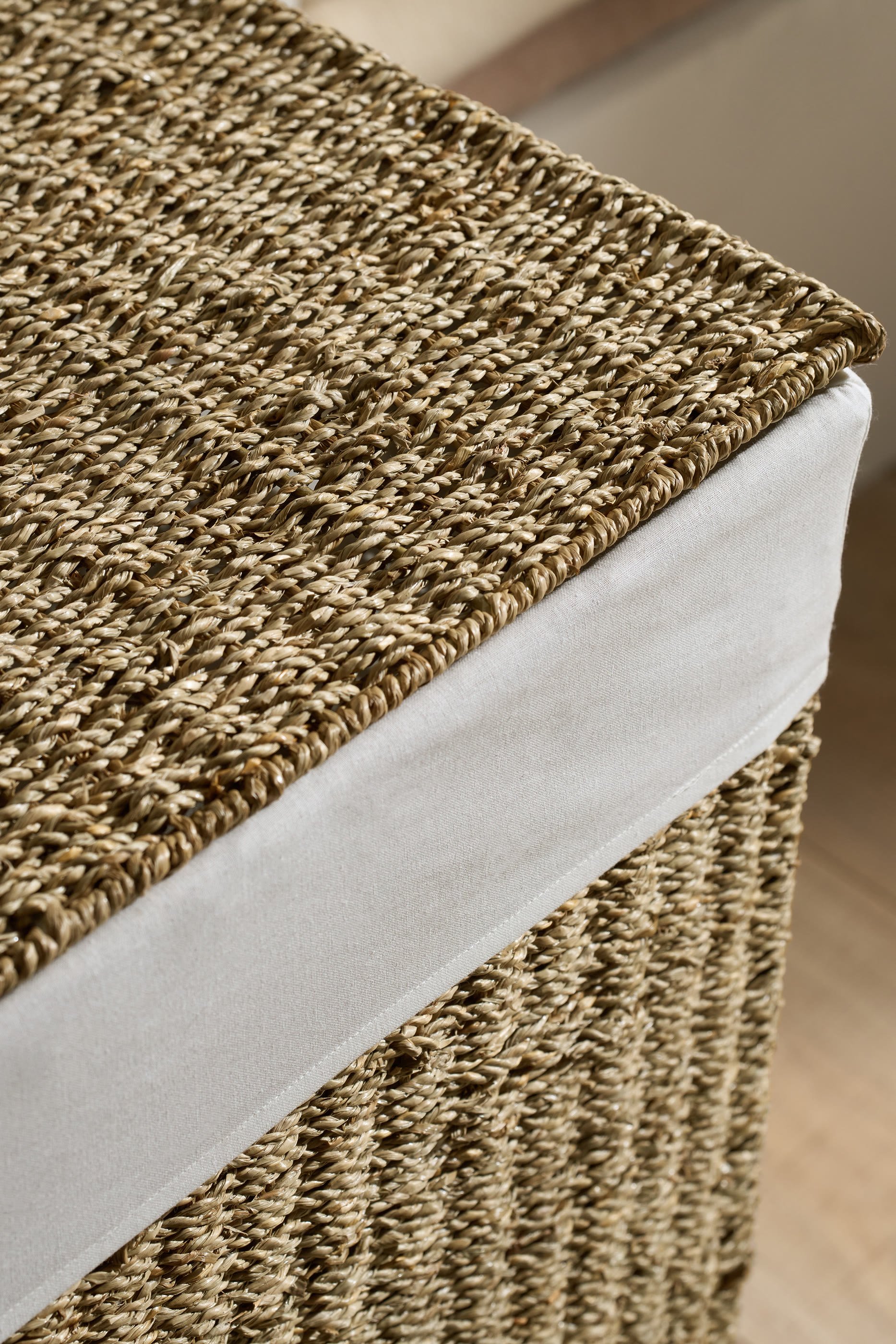 Triple Seagrass Laundry Basket 