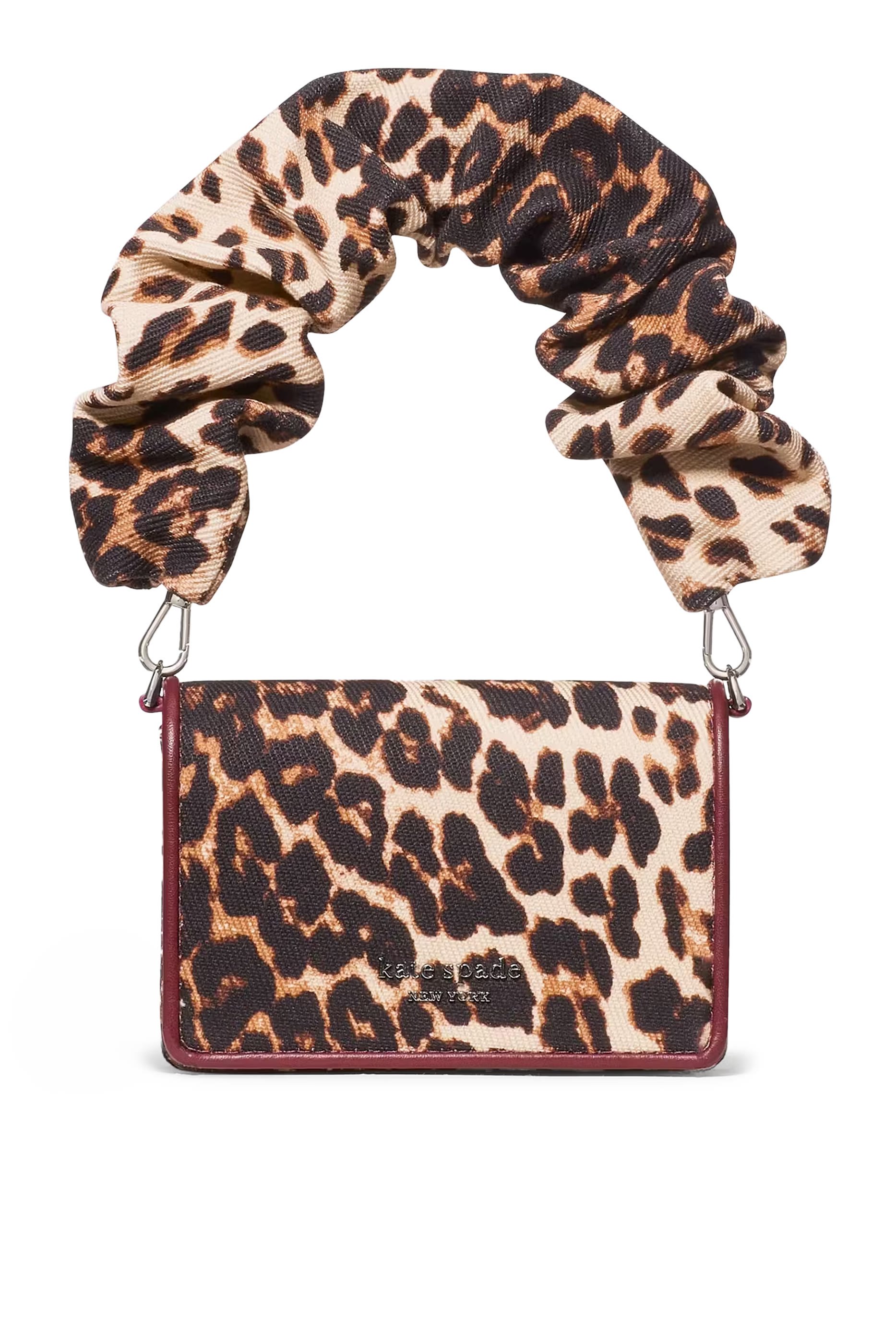 Natasha Leopard Scrunch Strap Mini Bag