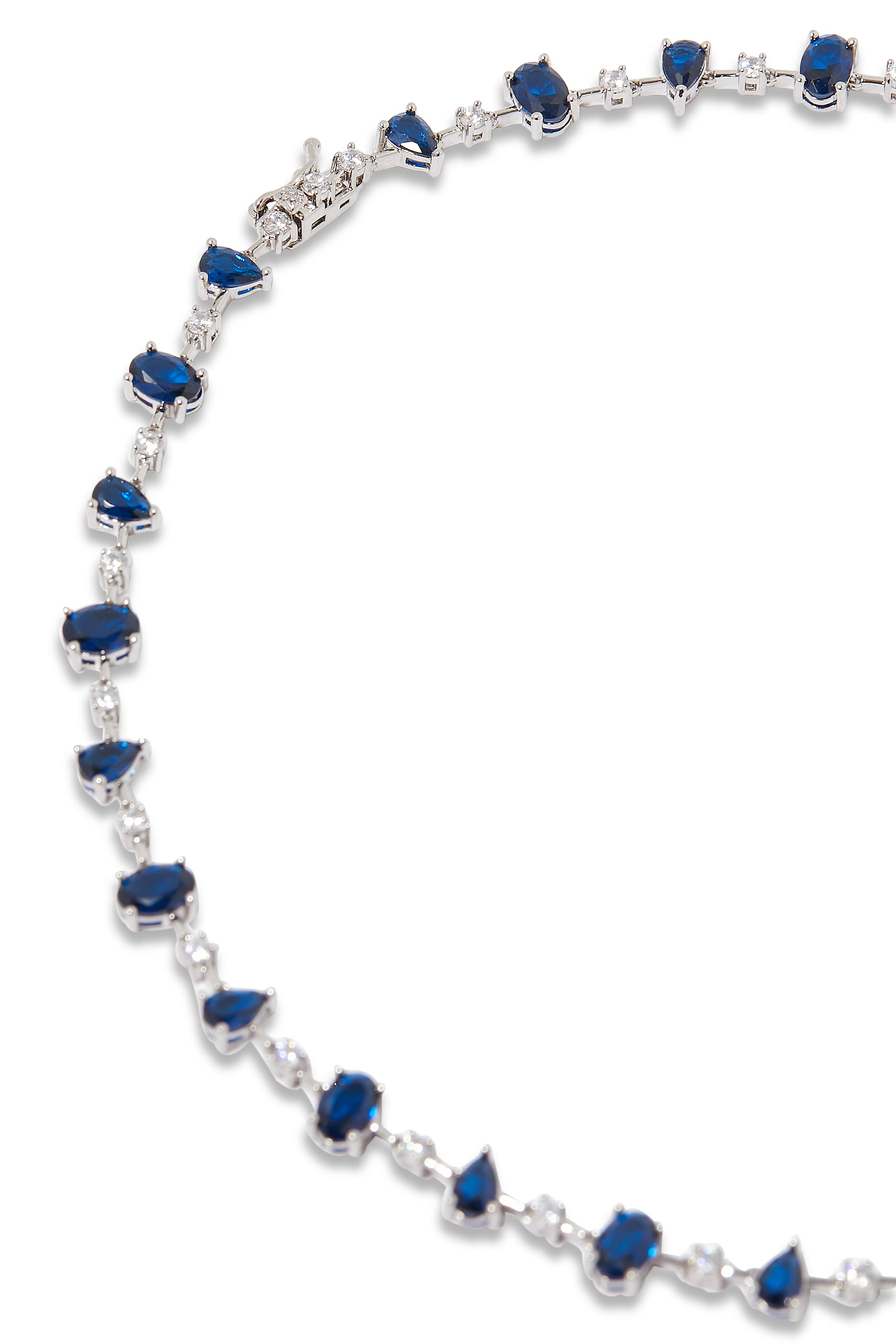 Multi Shape Collar Necklace, Cubic Zirconia