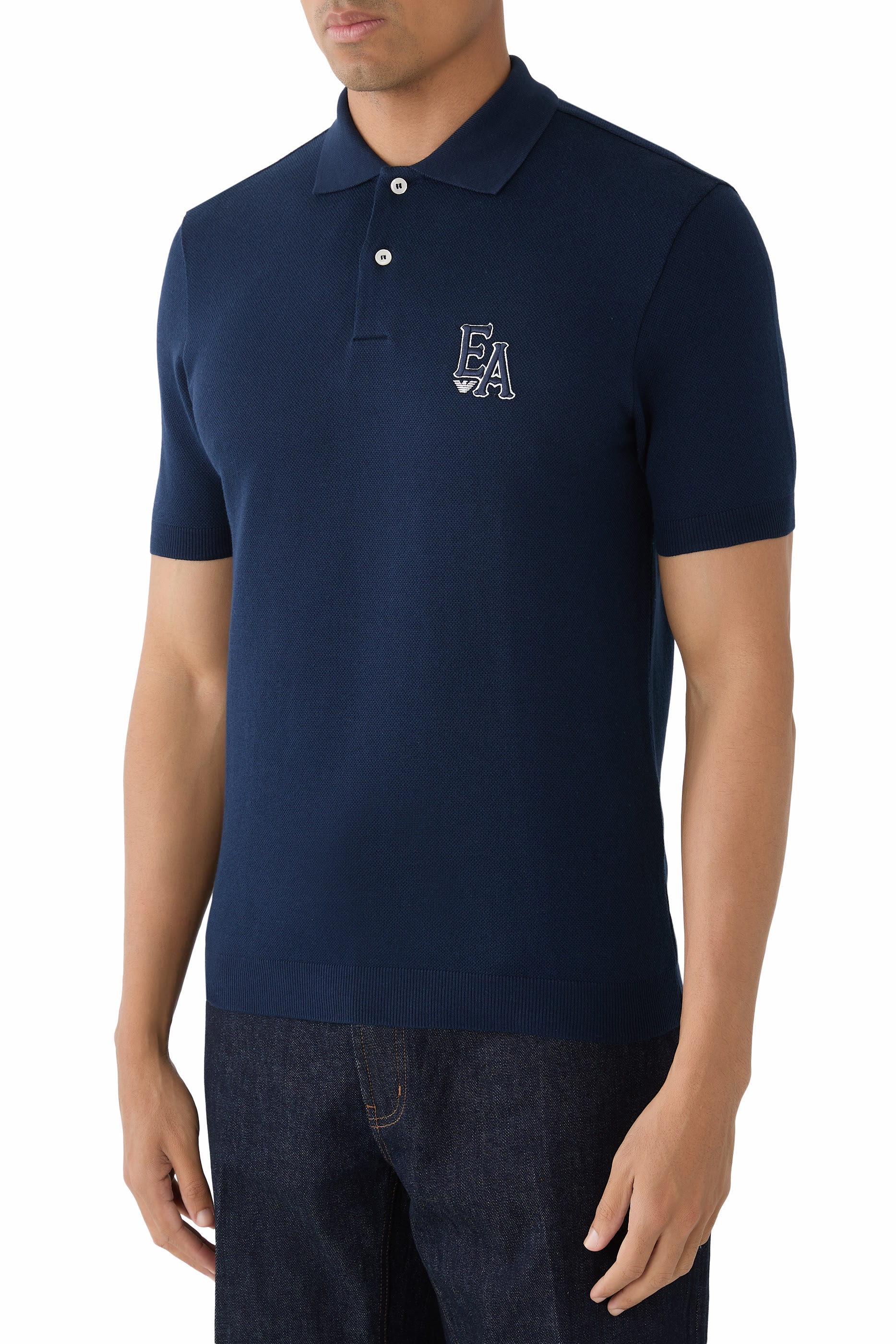 Eagle Club Logo Embroidery Piqu&eacute; Jersey Polo Shirt