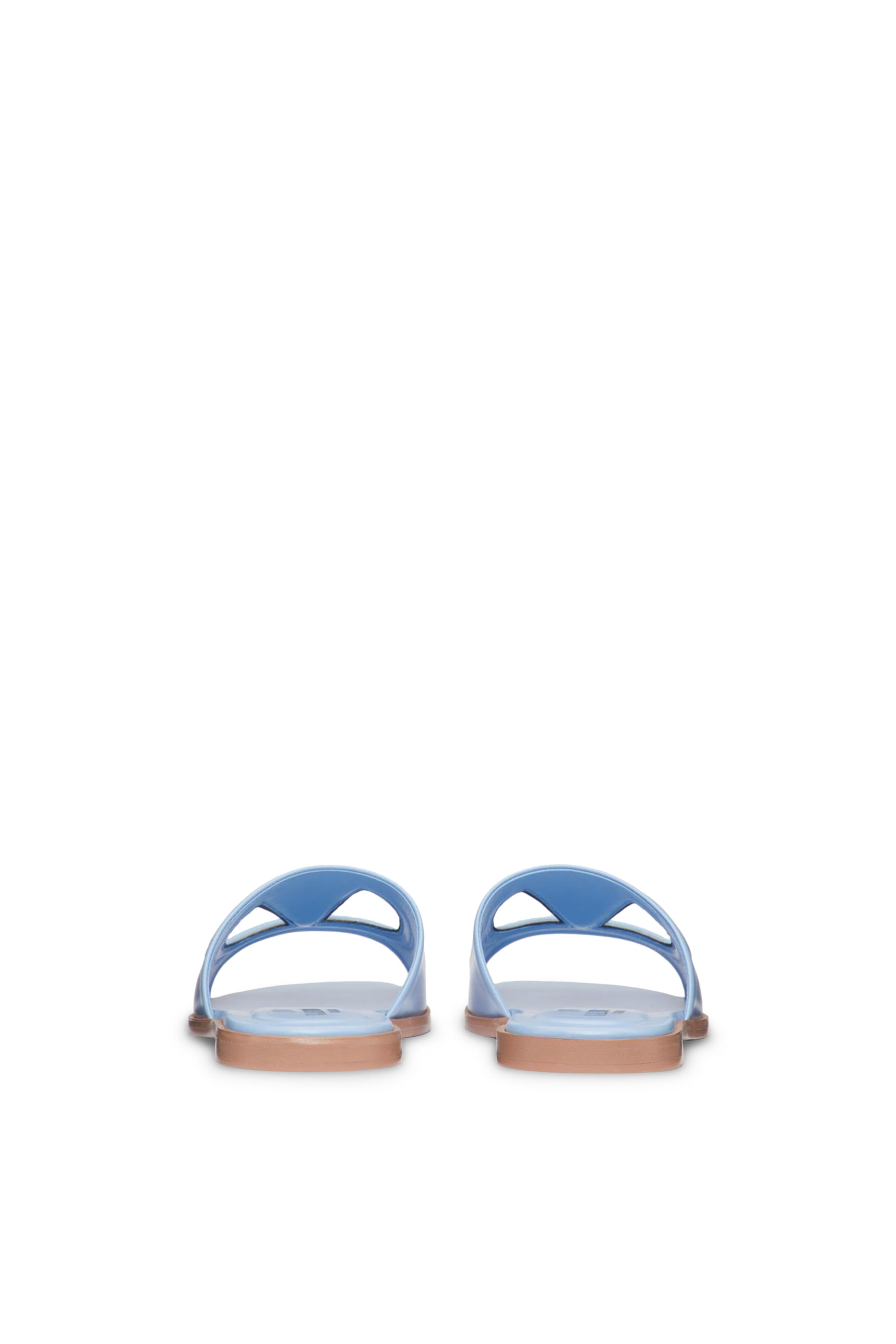 VLogo Cut-Out Leather Slides