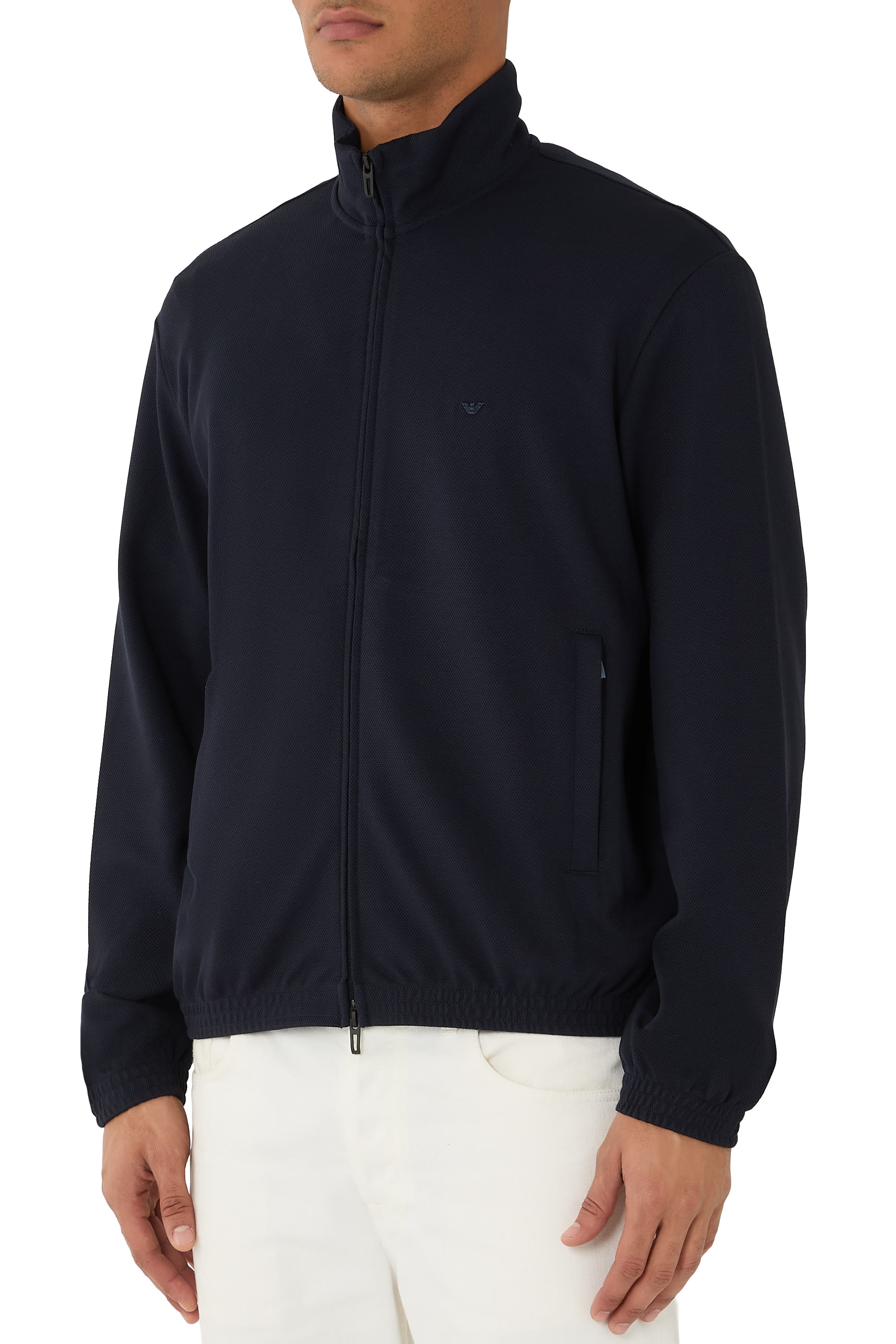 Micro Eagle Logo Full-Zip Sweatshirt 