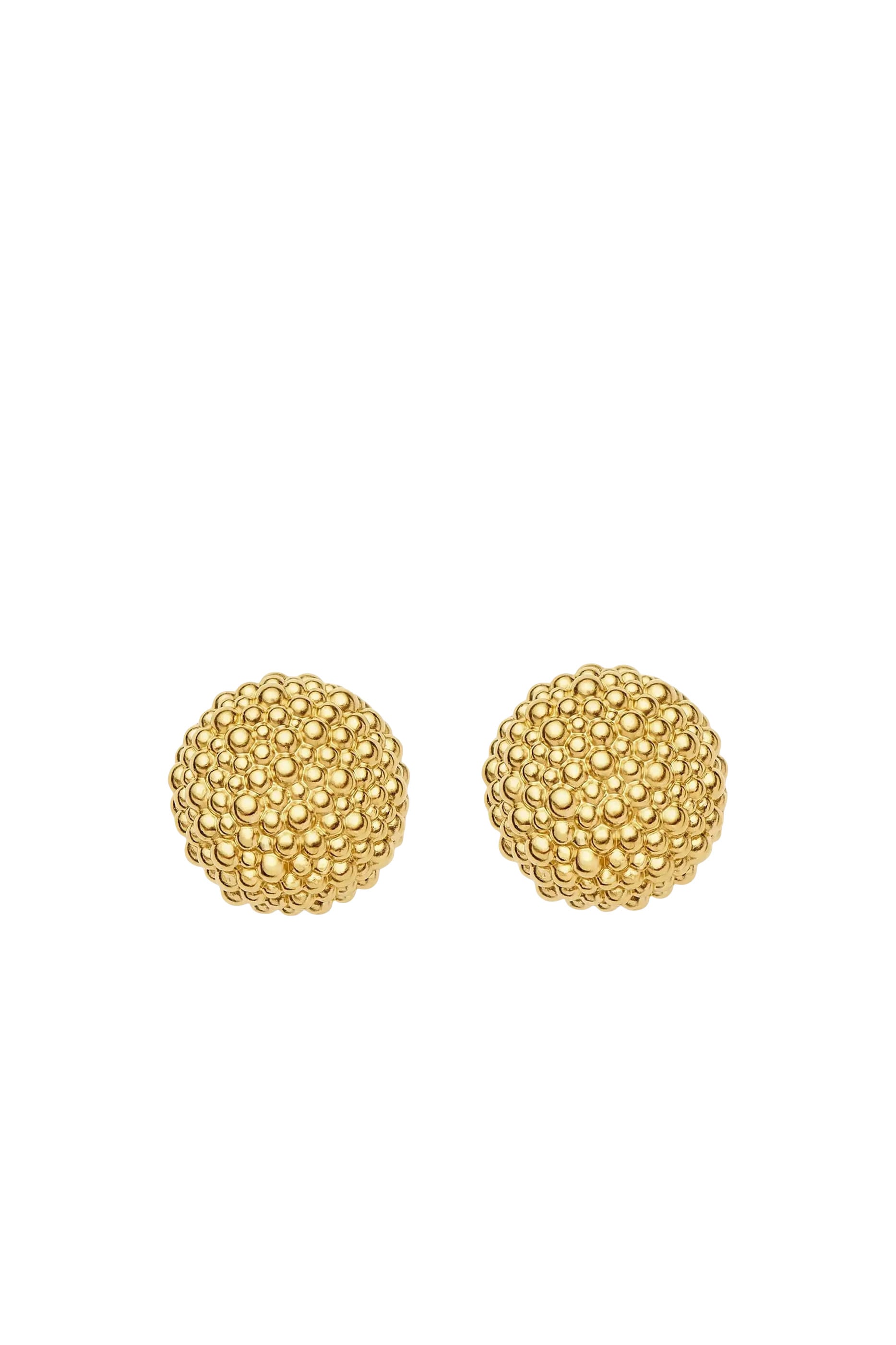Baya Dome Stud Earrings, 18ct Recycled Gold Plating on Brass