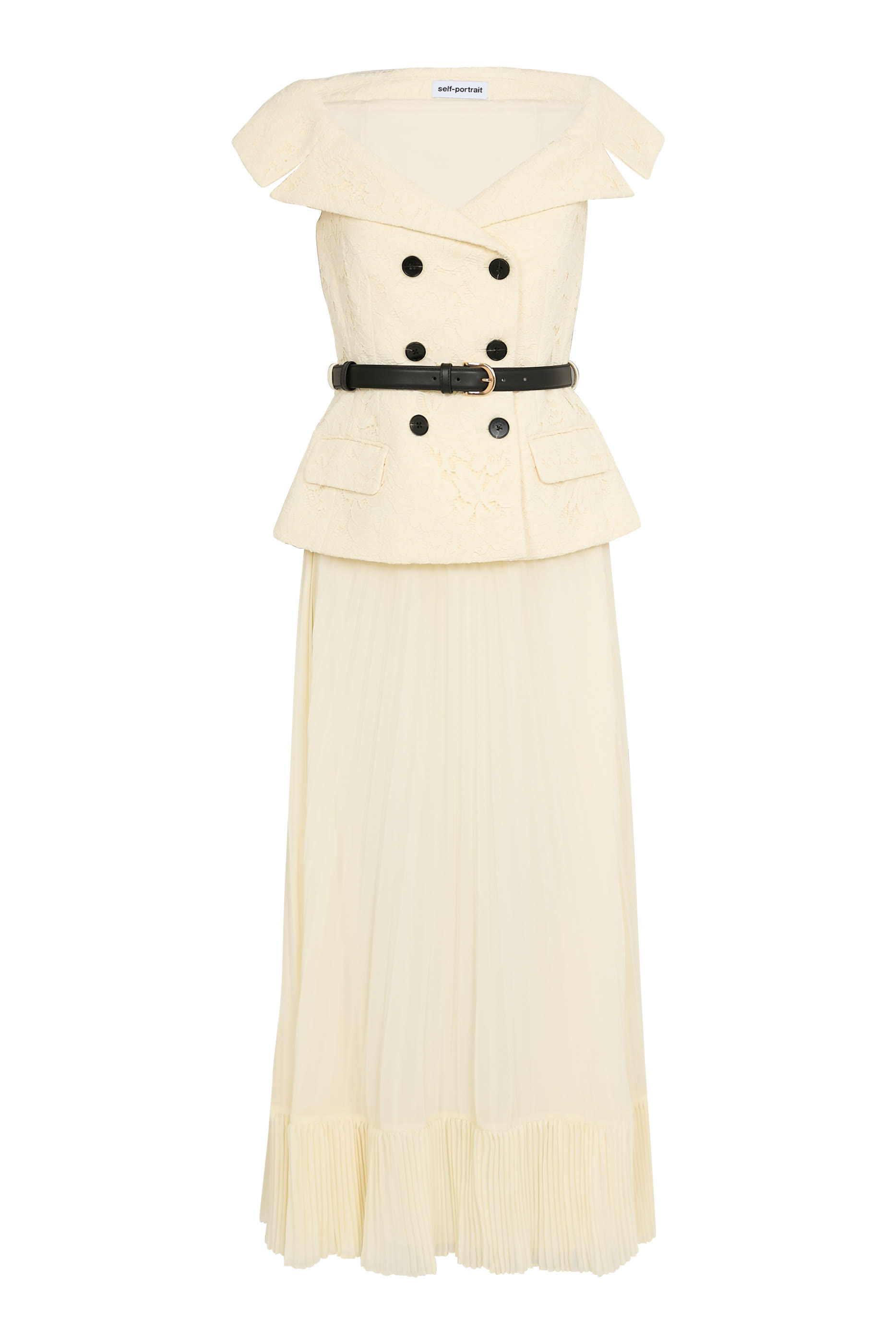 Lace Chiffon Midi Dress