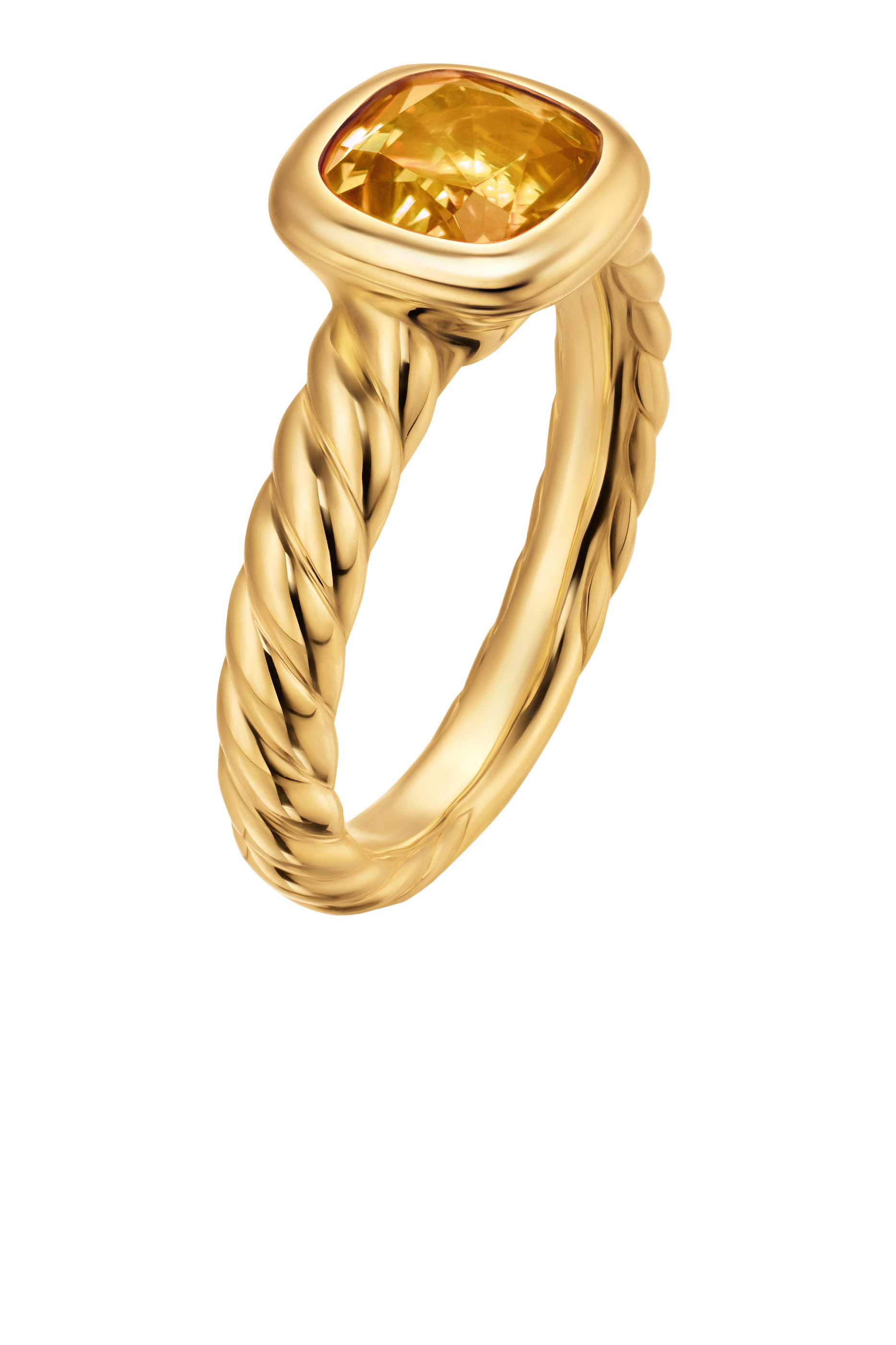 DY Mercer&reg; Stone Ring, 18k Yellow Gold & Citrine