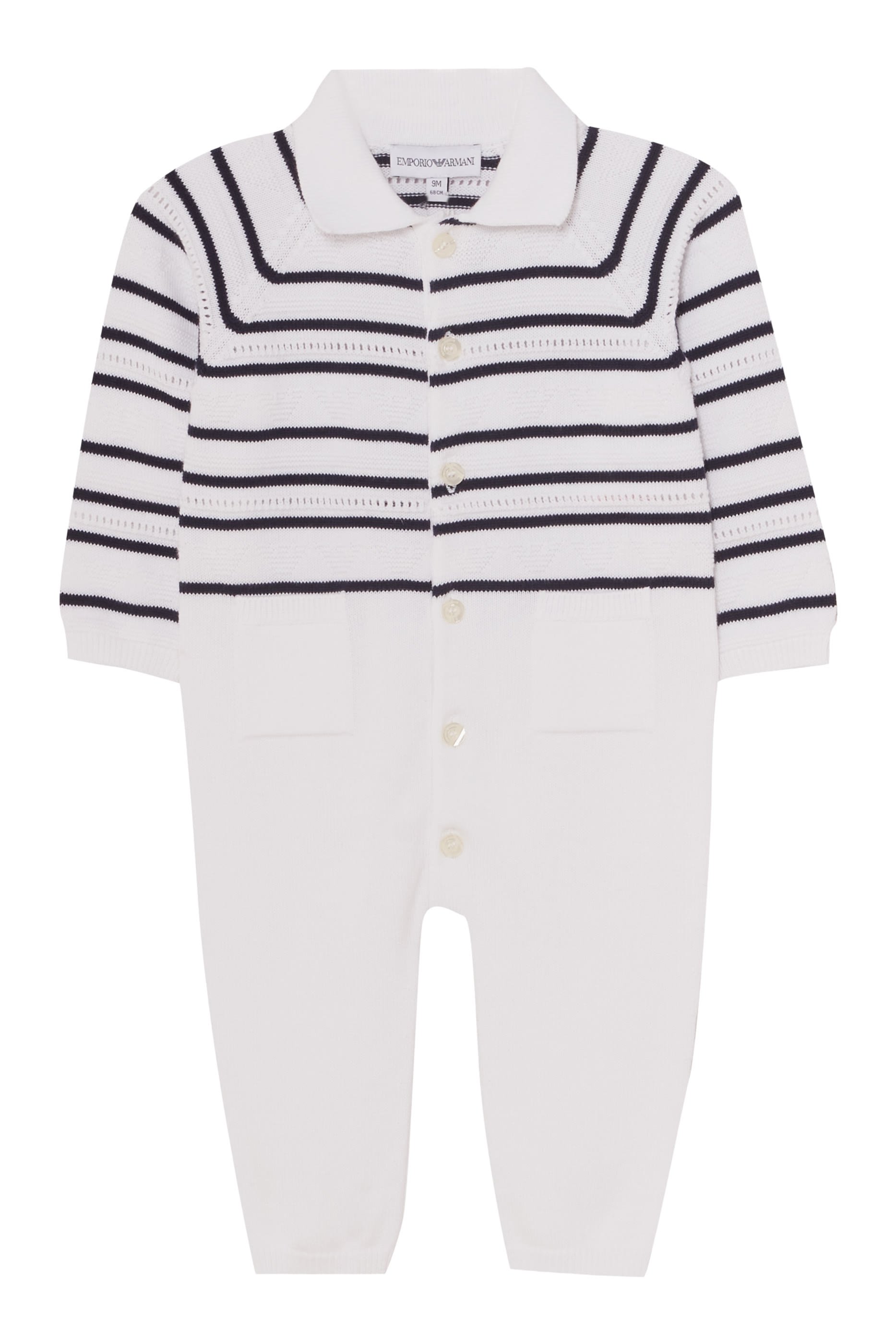 Kids Striped Button Jumpsuit