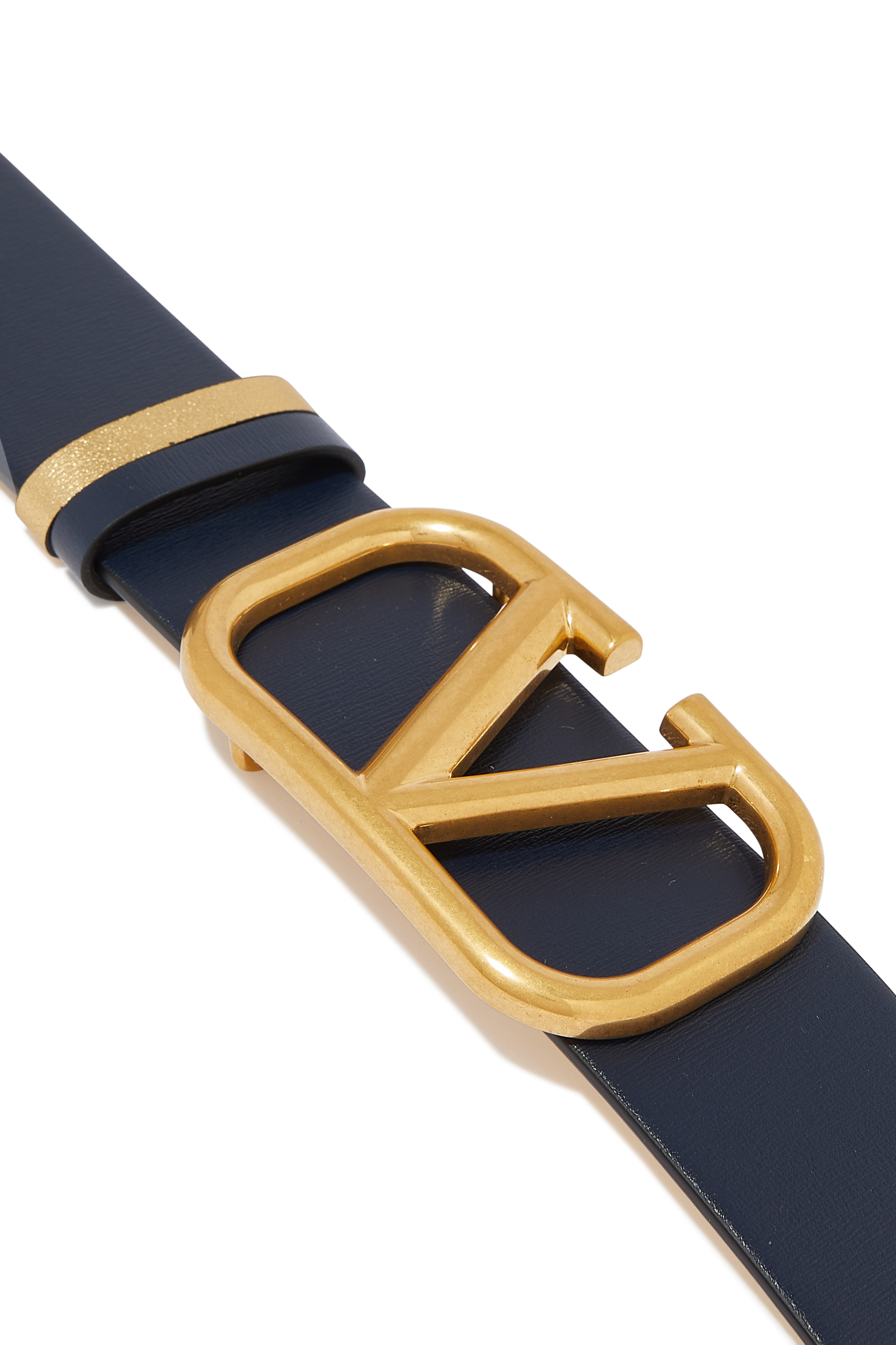  VLOGO Reversible Belt in Glossy Leather