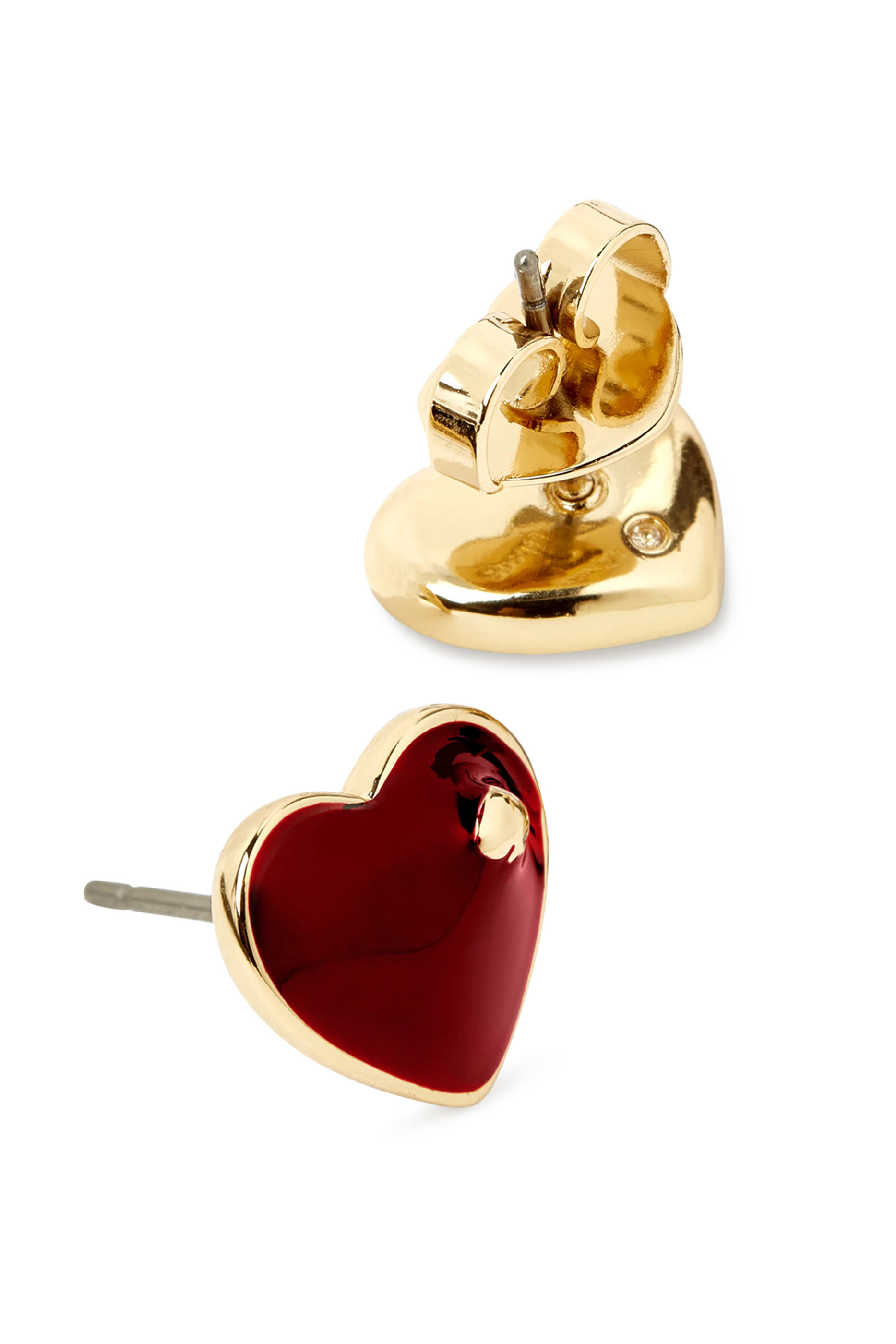 Heart and Spade Studs, Titanium Posts & Enamel