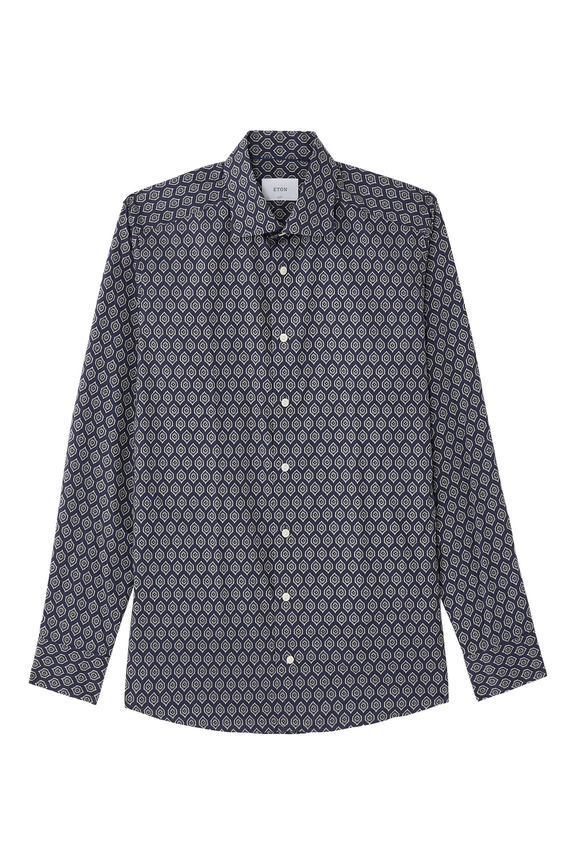  Geometric Print Signature Twill Shirt 